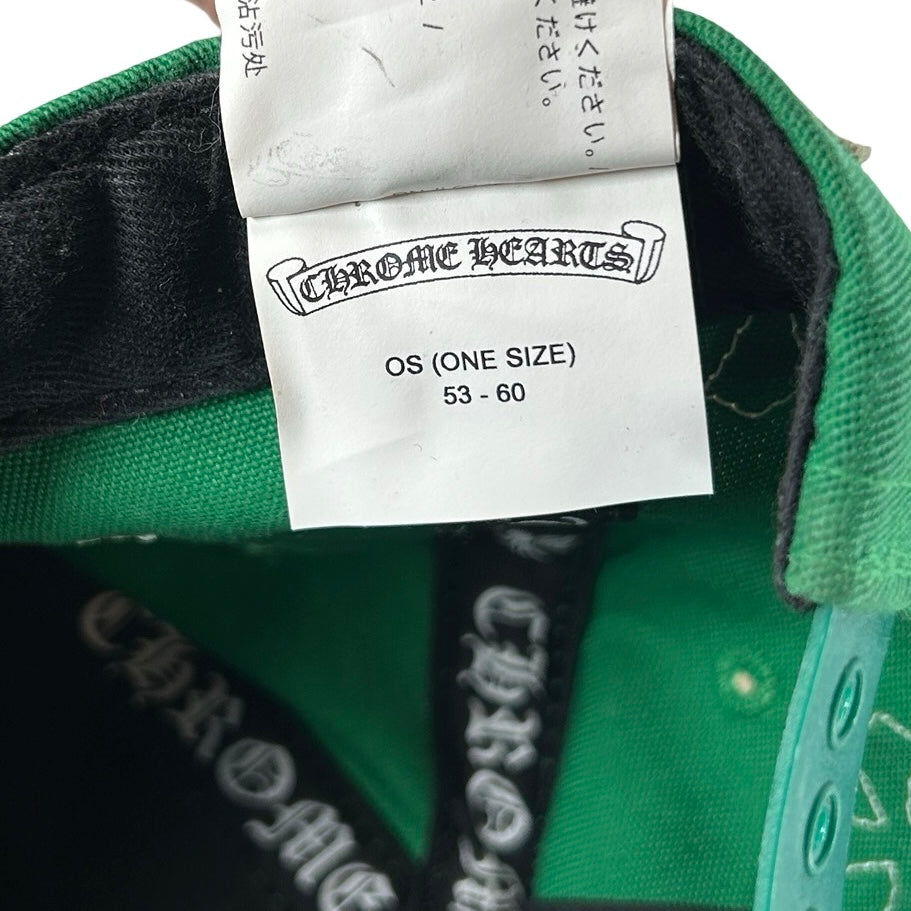 Chrome Hearts Cross Patch Hat Green/White [USED2]