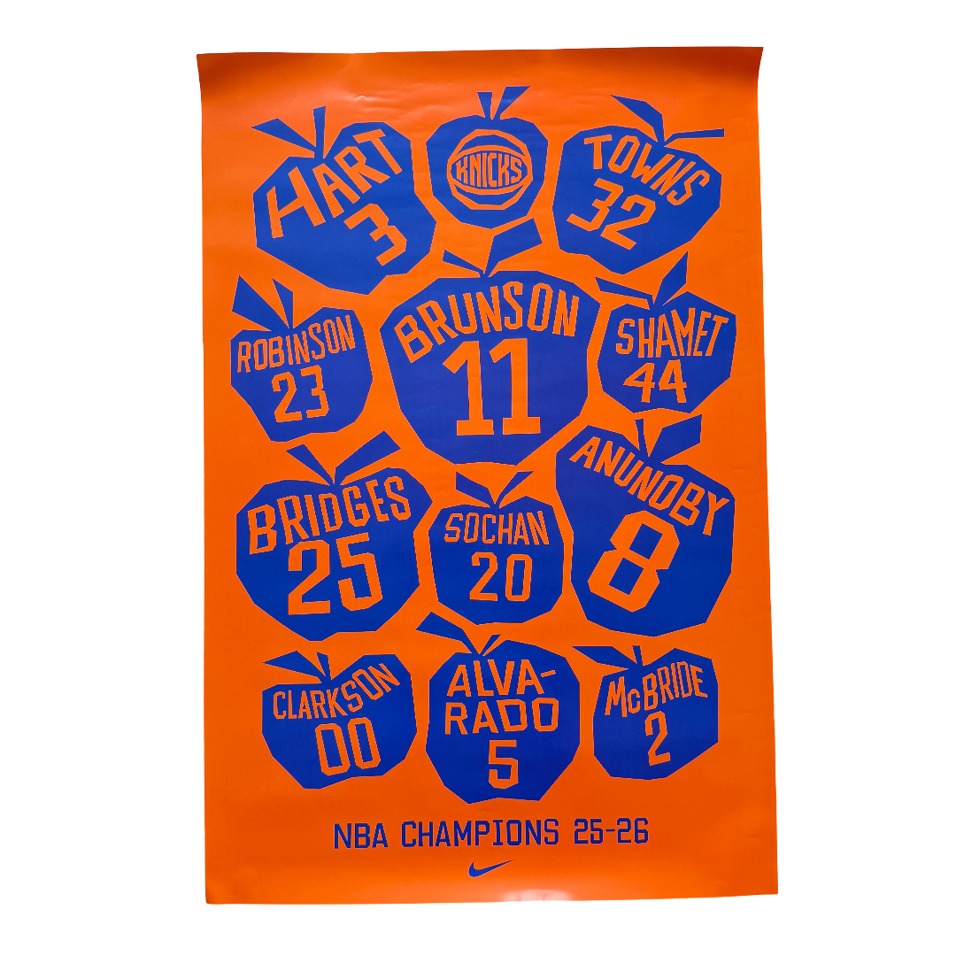 Nike New York Knicks '25-'26 NBA Champions Big Apple Poster