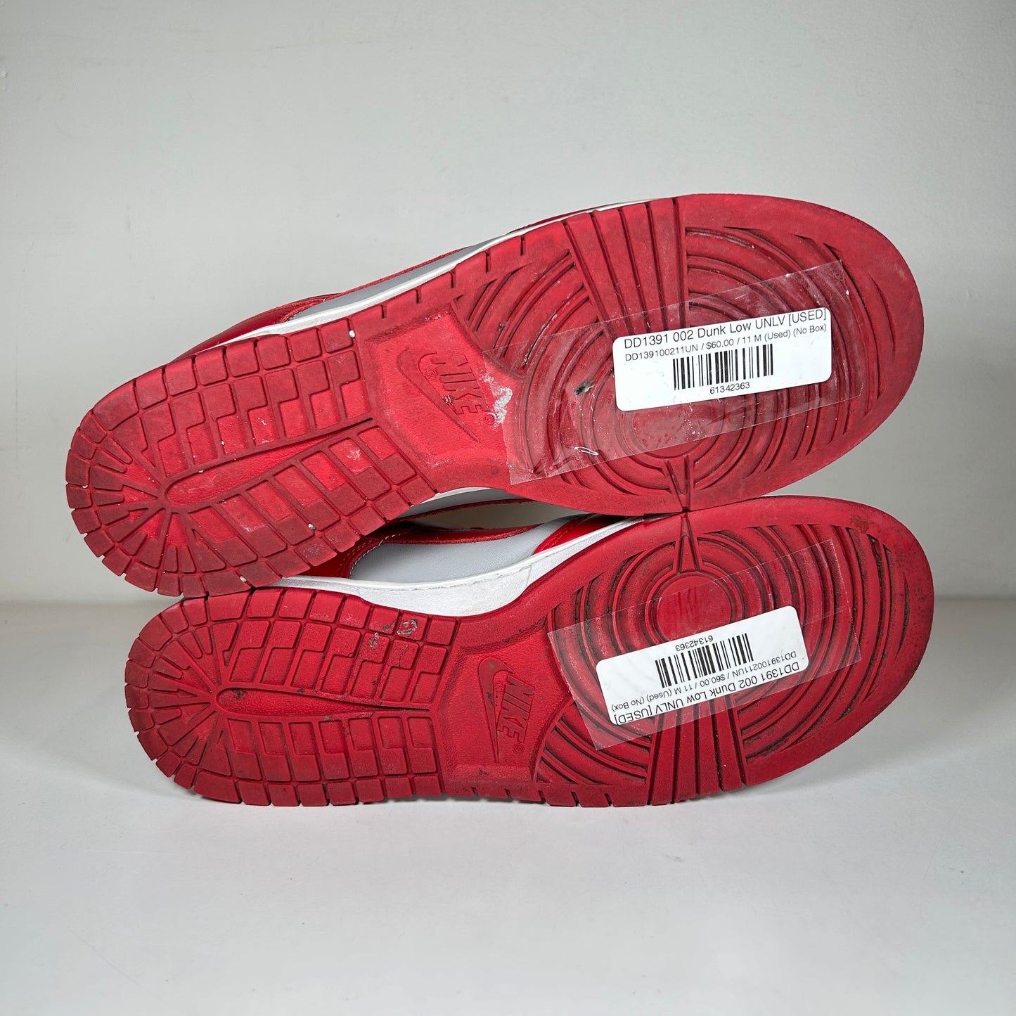 DD1391 002 Dunk Low UNLV [USED] - 11 M (Used) (No Box)