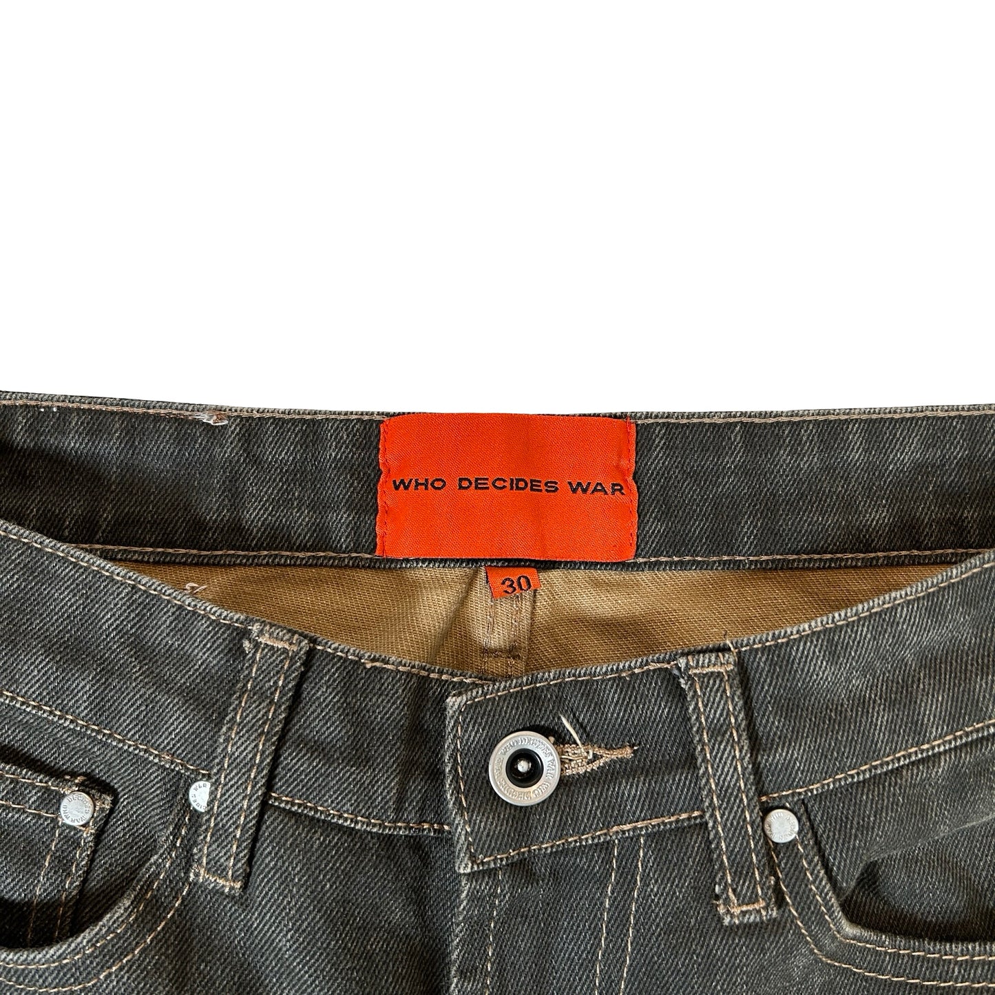 Who Decides War Multicolor Barriers Bootcut Jeans [USED] - 30 (Used)
