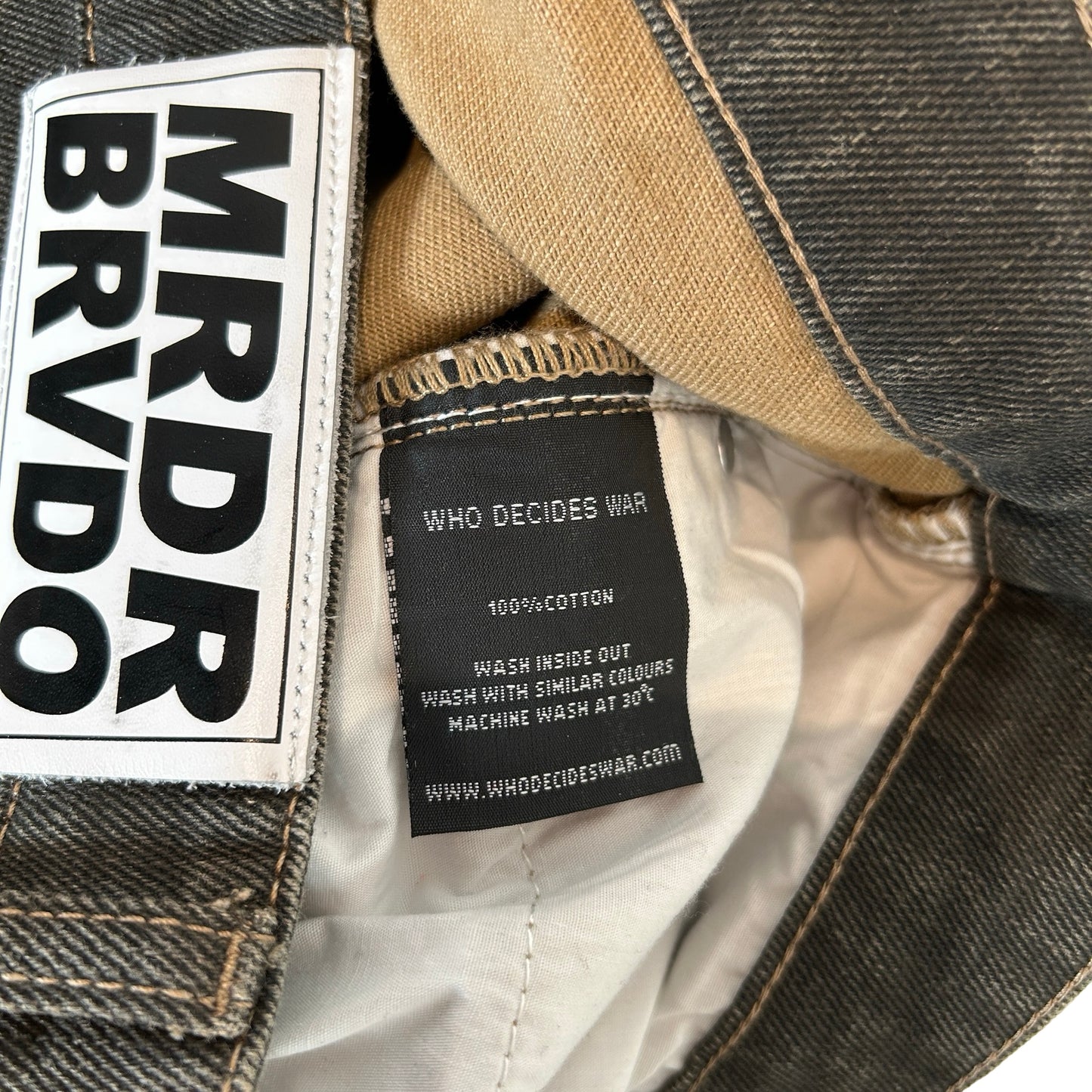 Who Decides War Multicolor Barriers Bootcut Jeans [USED] - 30 (Used)