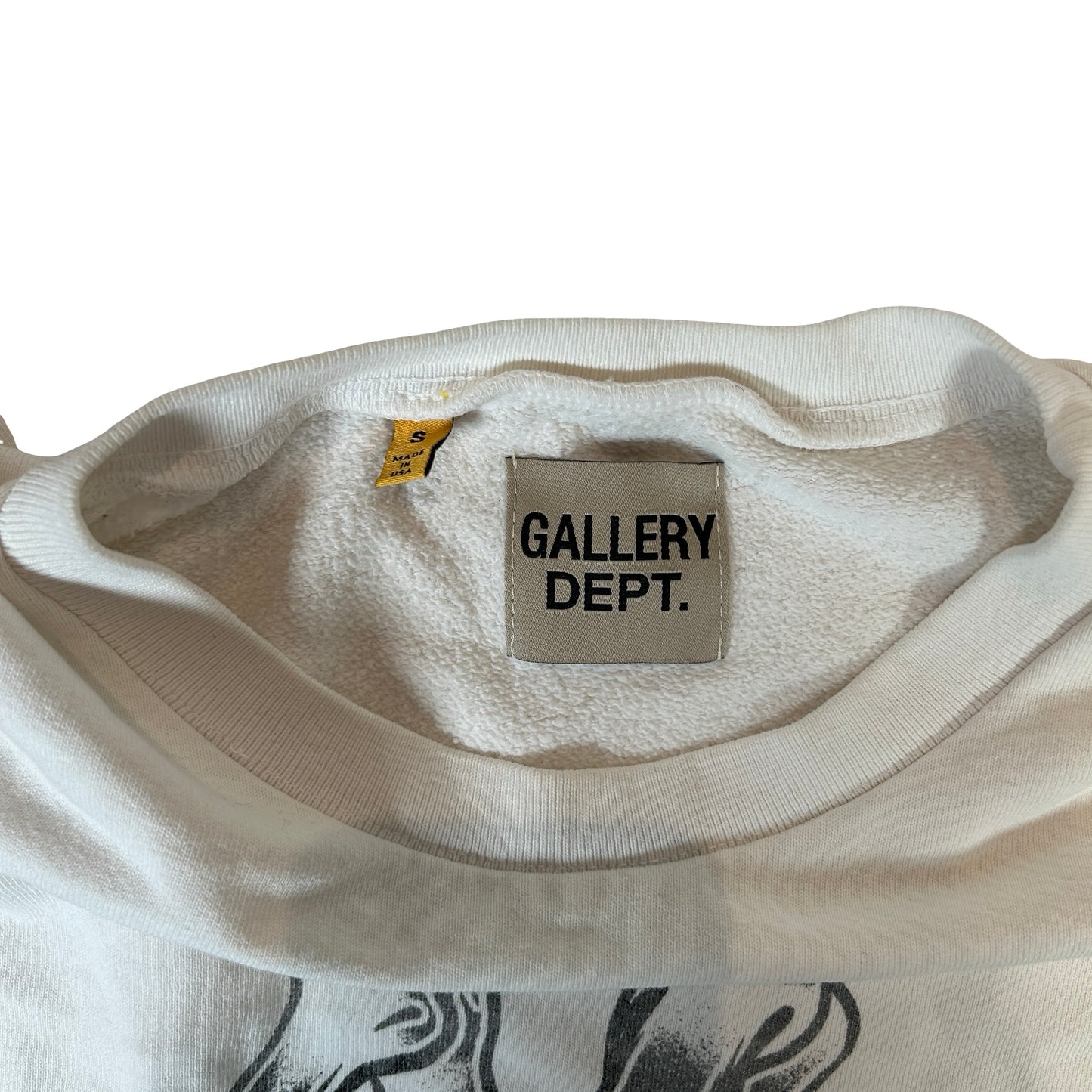 Gallery Dept. G Ball Crewneck Sweatshirt White [USED] - S (Used)