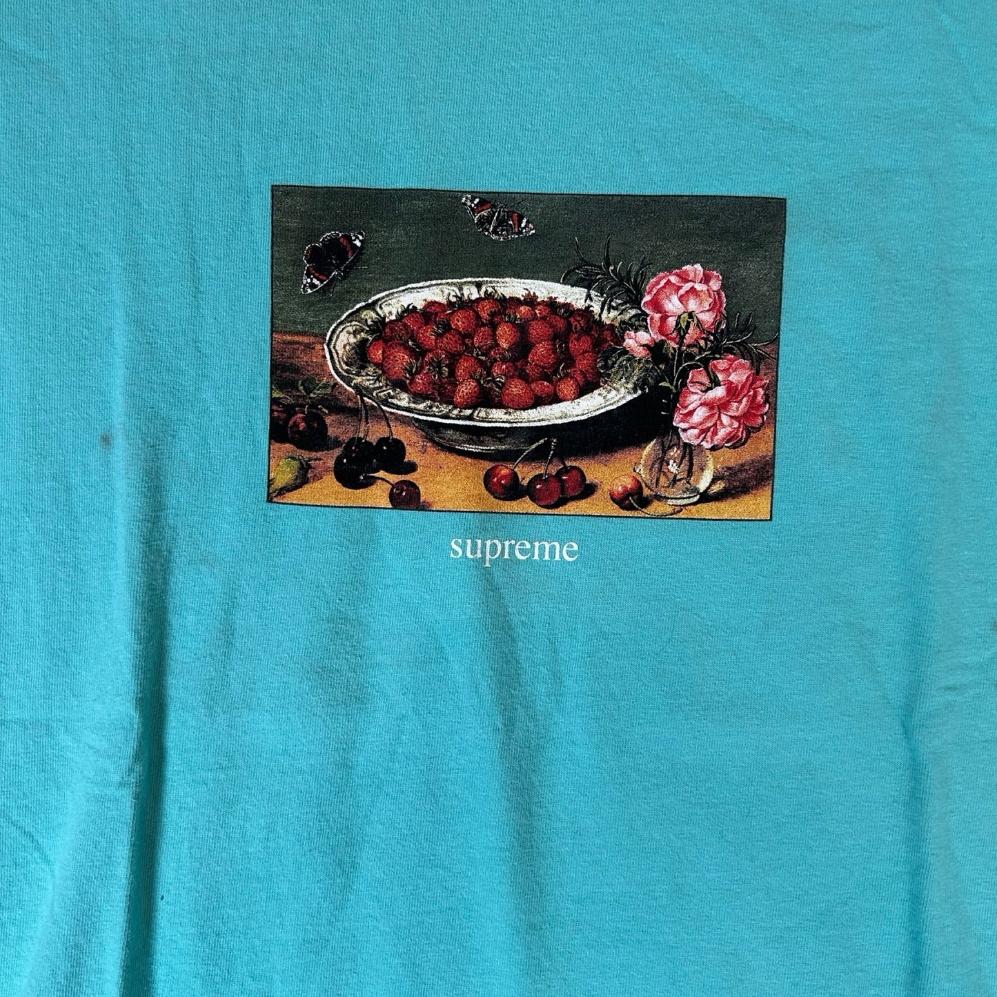 Supreme Strawberries Tee Teal [USED] - M (Used)