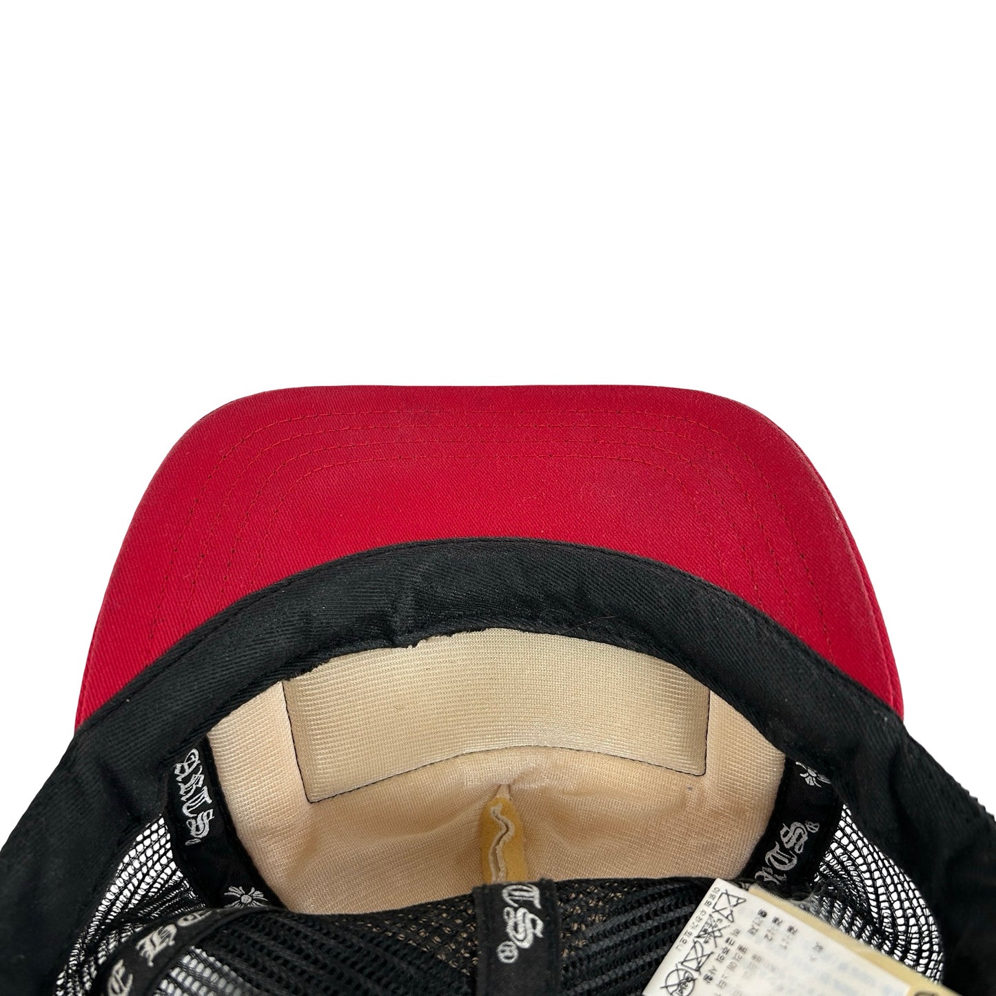 Chrome Hearts CH Hollywood Trucker Hat Red/Black/White [USED]