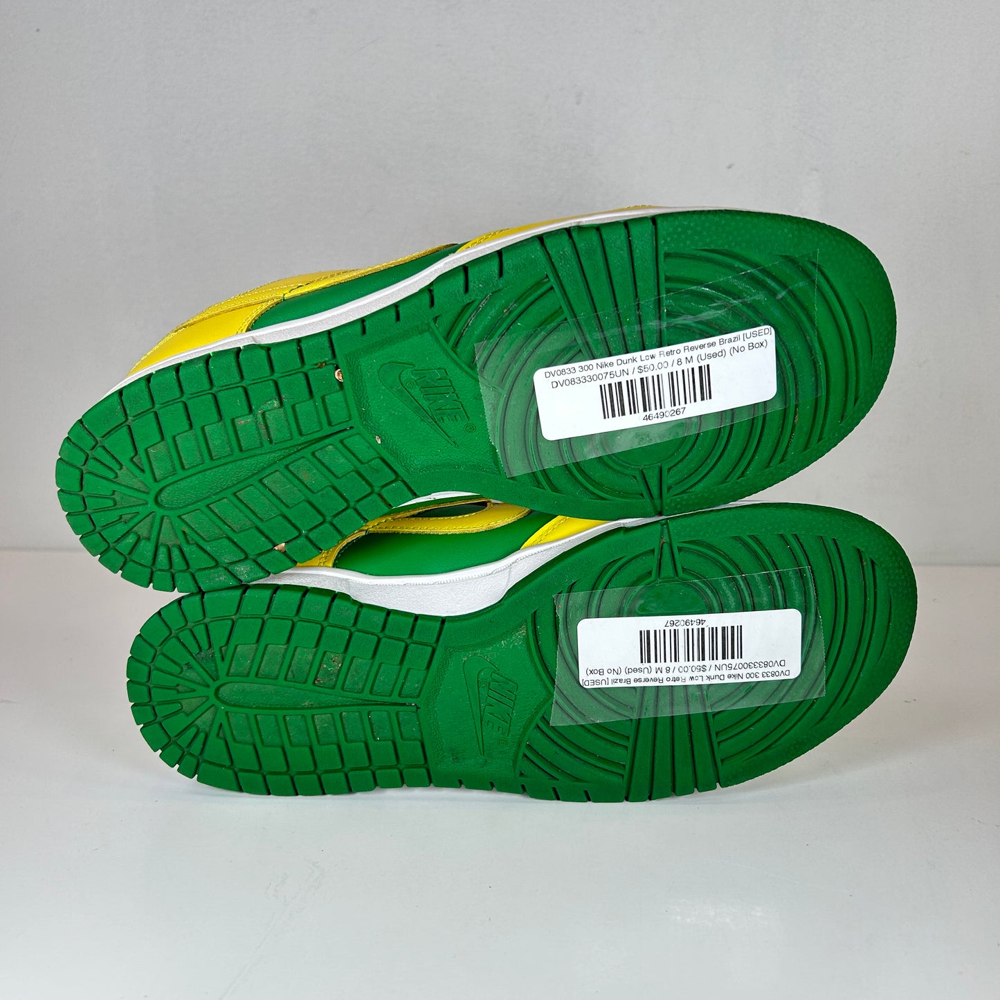 DV0833 300 Nike Dunk Low Retro Reverse Brazil [USED] - 8 M (Used) (No Box)