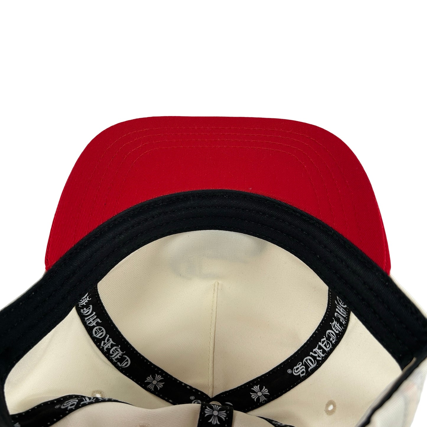Chrome Hearts CH Baseball Hat White Red Navy [USED]