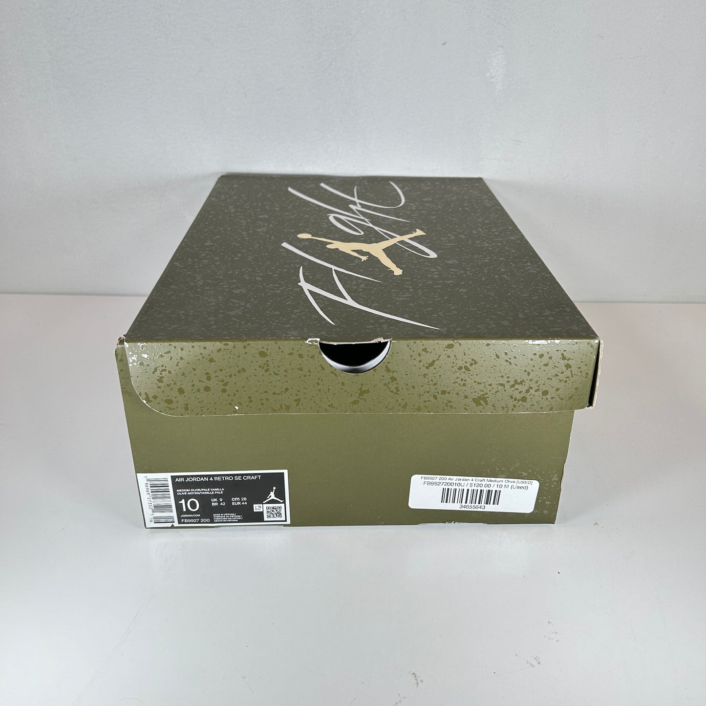 FB9927 200 Air Jordan 4 Craft Medium Olive [USED] - 10 M (Used)