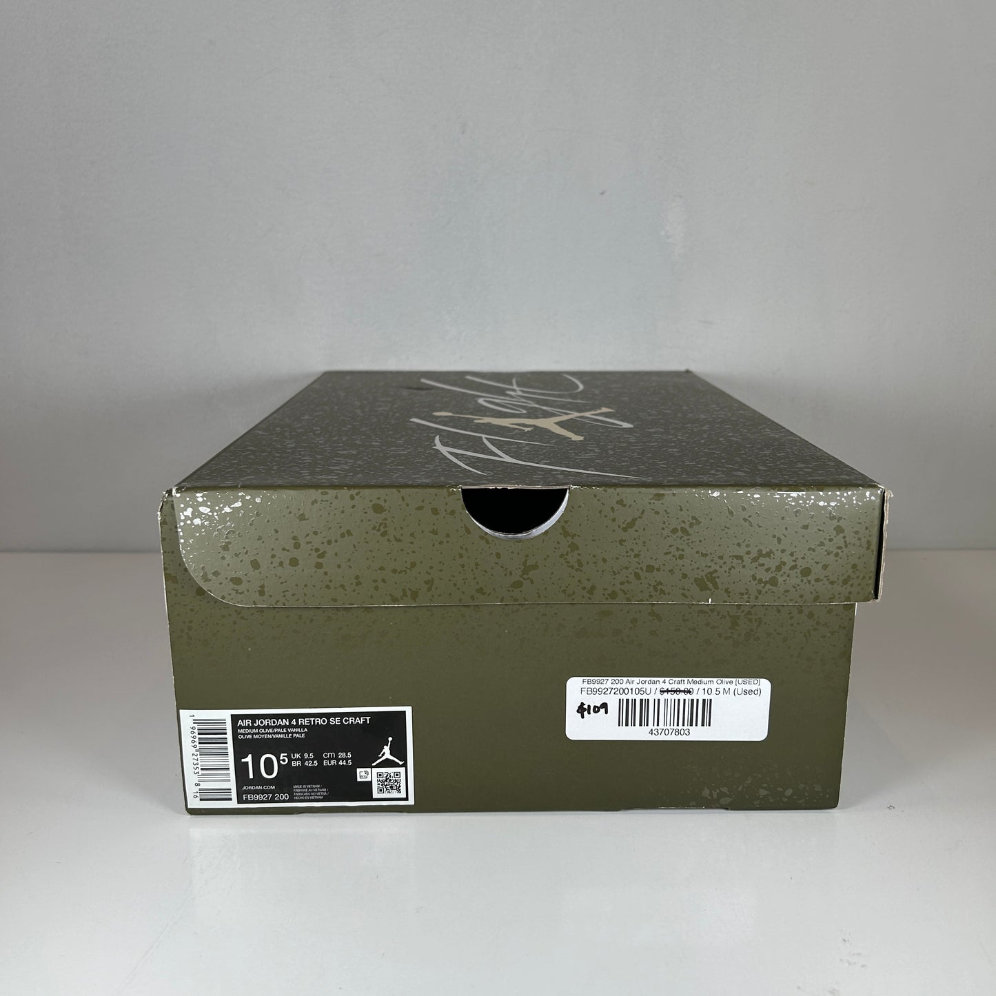 FB9927 200 Air Jordan 4 Craft Medium Olive [USED] - 10.5 M (Used)