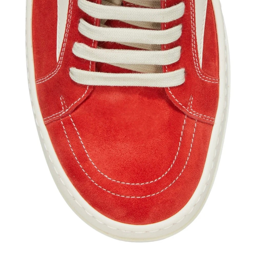 RR01F2897 LVSCOX 7311 Rick Owens Temple Suede Vintage Low Sneaker Carnelian Milk