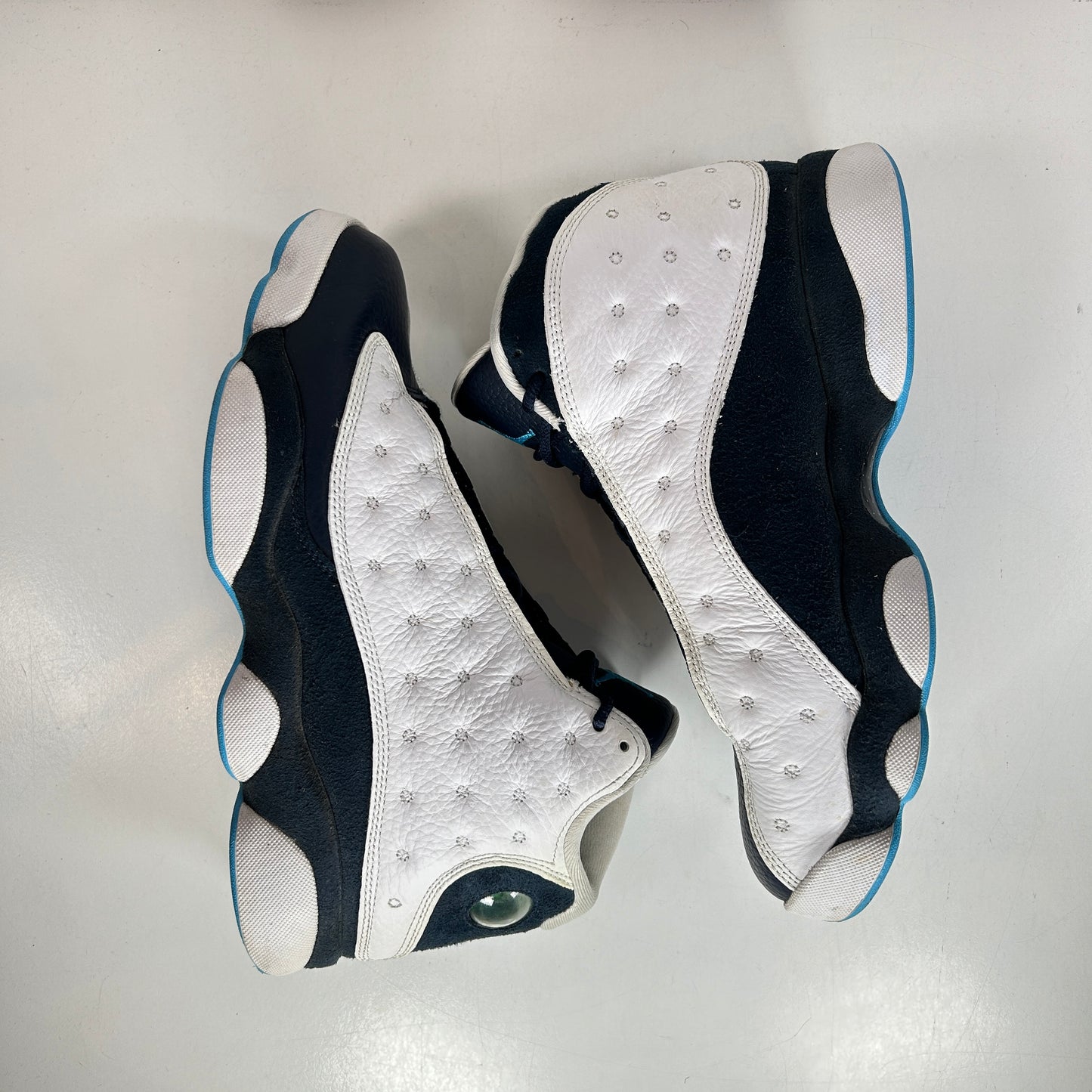 414571 144 Jordan 13 Retro Obsidian Powder Blue White [USED] - 8.5 M (Used)