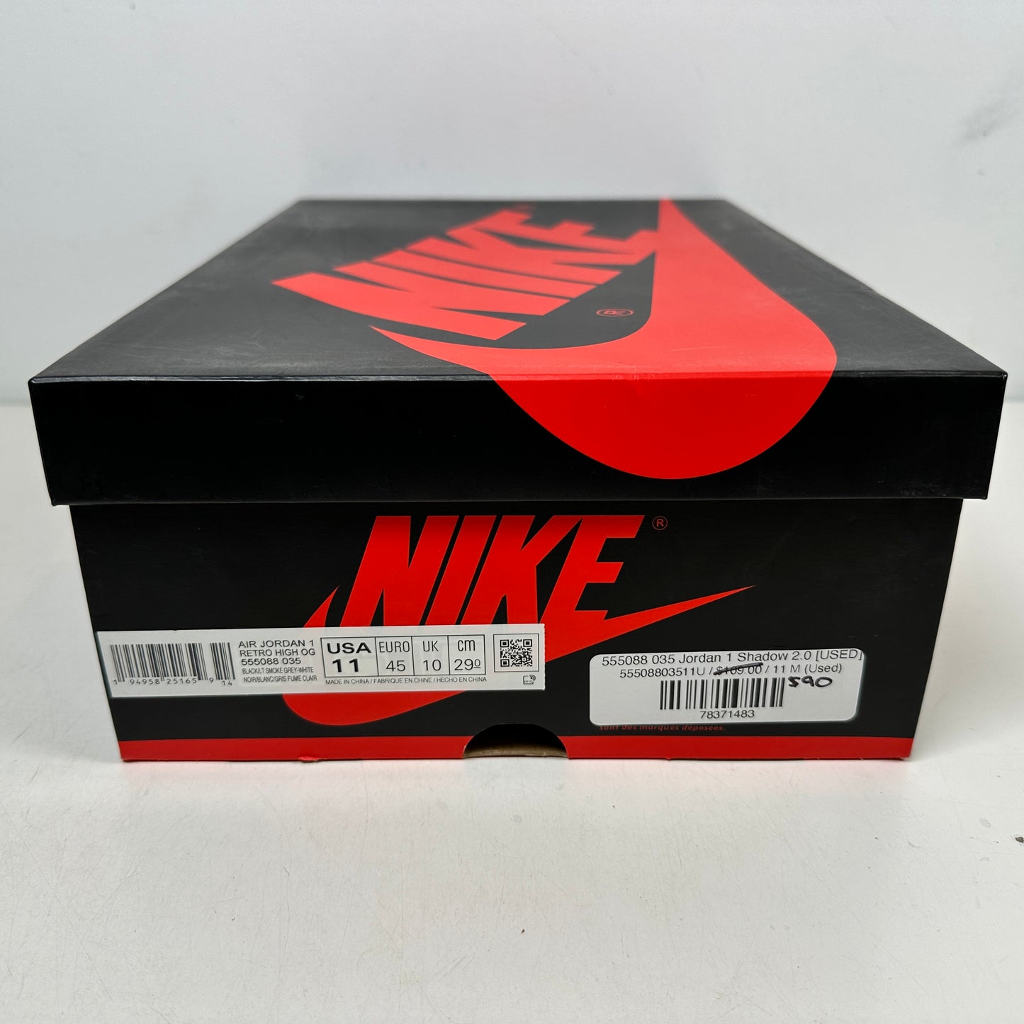 555088 035 Jordan 1 Shadow 2.0 [USED] - 11 M (Used)