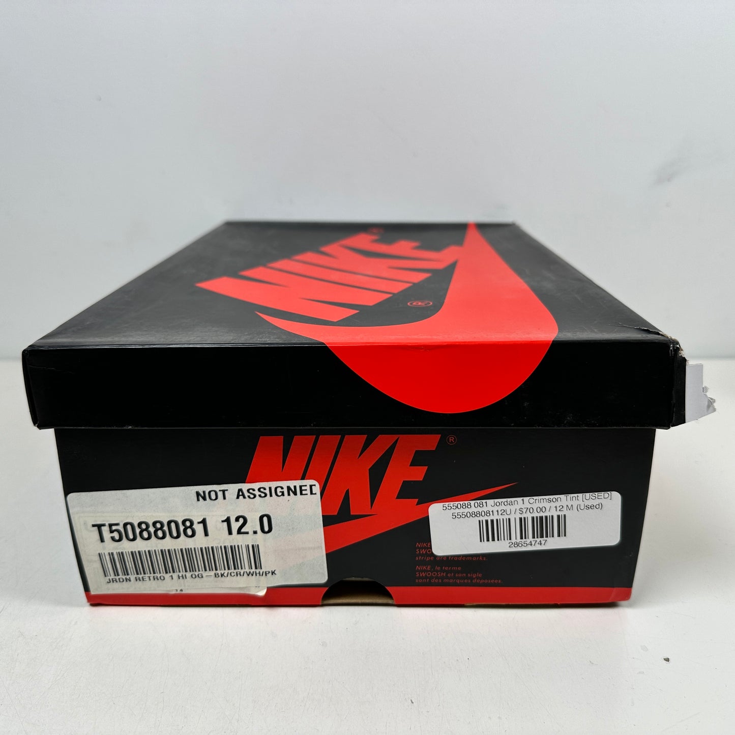 555088 081 Jordan 1 Crimson Tint [USED] - 12 M (Used)