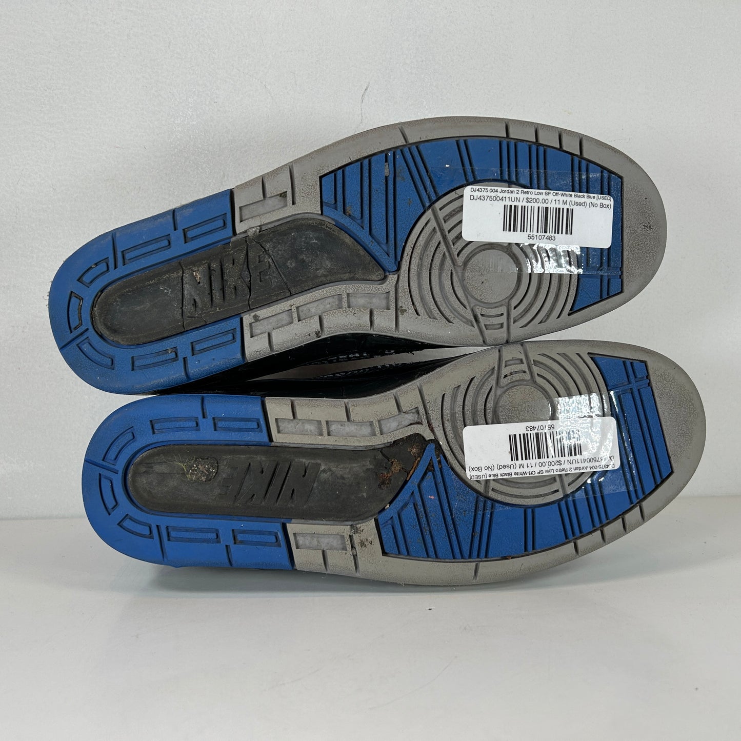 DJ4375 004 Jordan 2 Retro Low SP Off-White Black Blue [USED] - 10.5 M (Used) (No Box)
