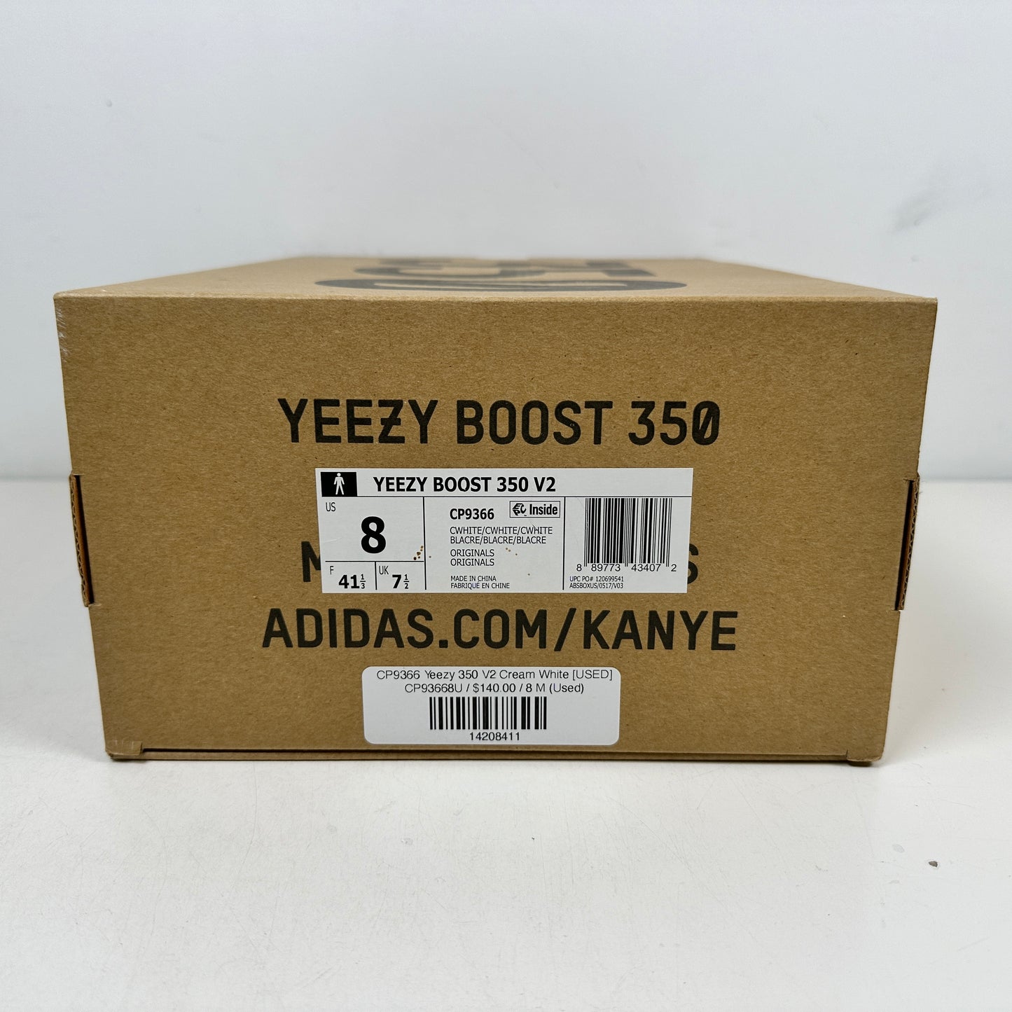 CP9366 Yeezy 350 V2 Cream White [USED] - 8 M (Used)