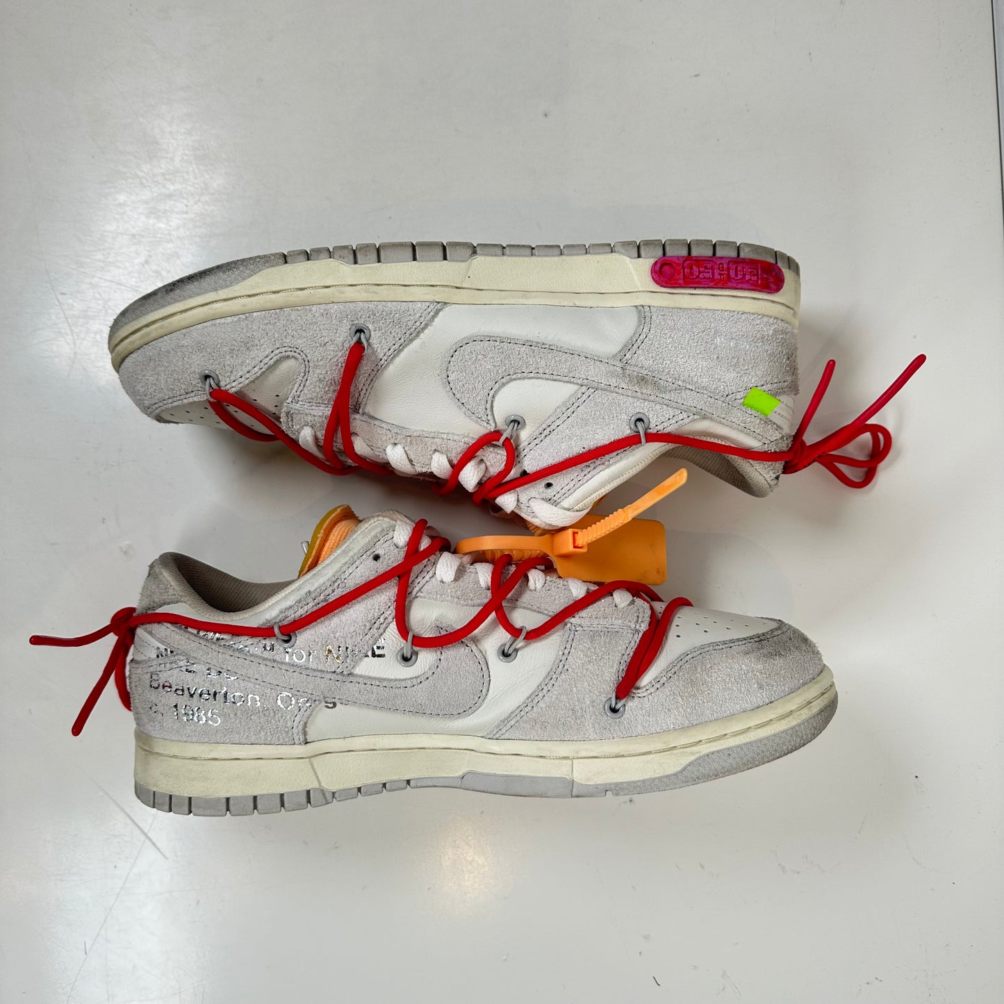 DJ0950 103 Nike Dunk Low Off-White Lot 40 [USED] - 10.5 M (Used)