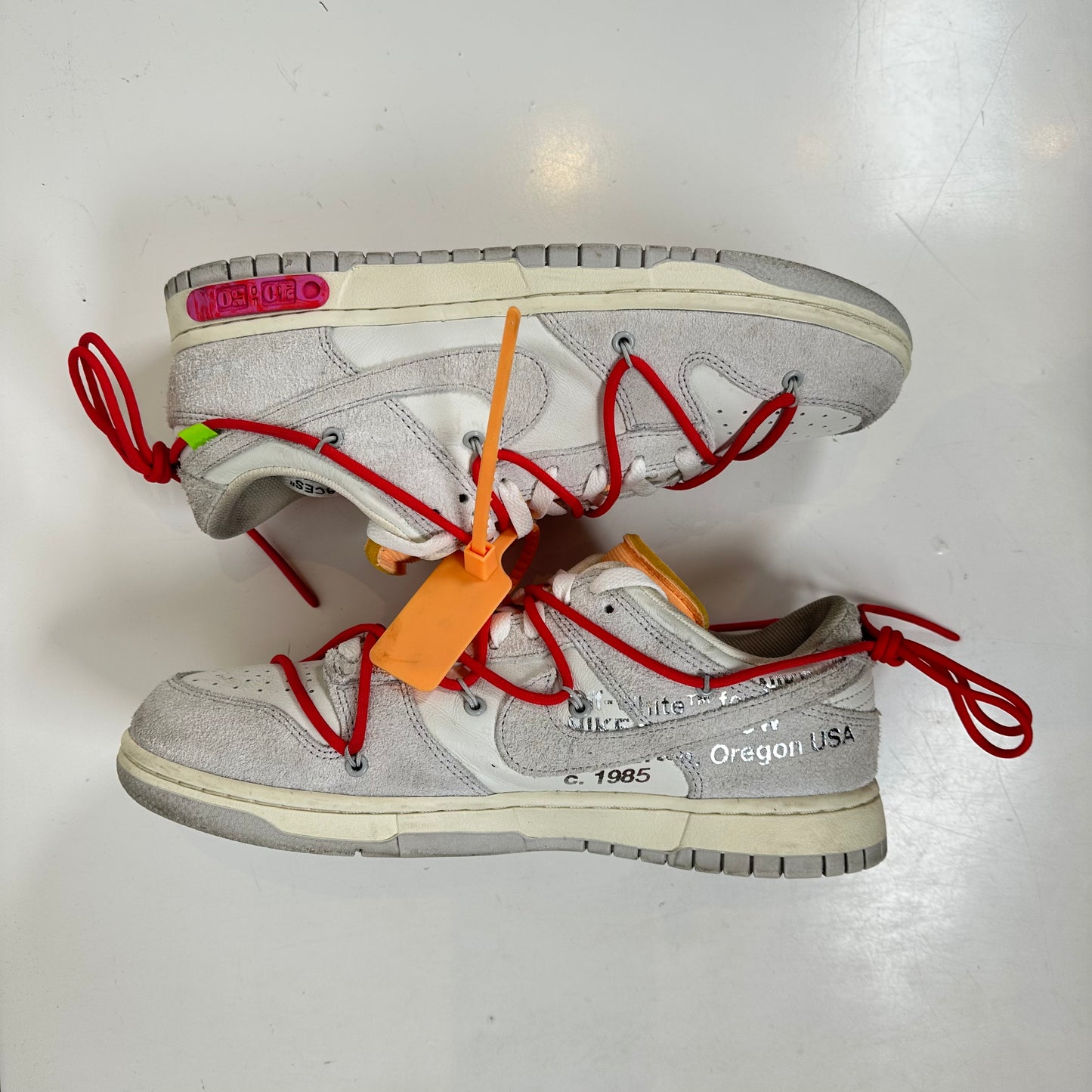 DJ0950 103 Nike Dunk Low Off-White Lot 40 [USED] - 10.5 M (Used)