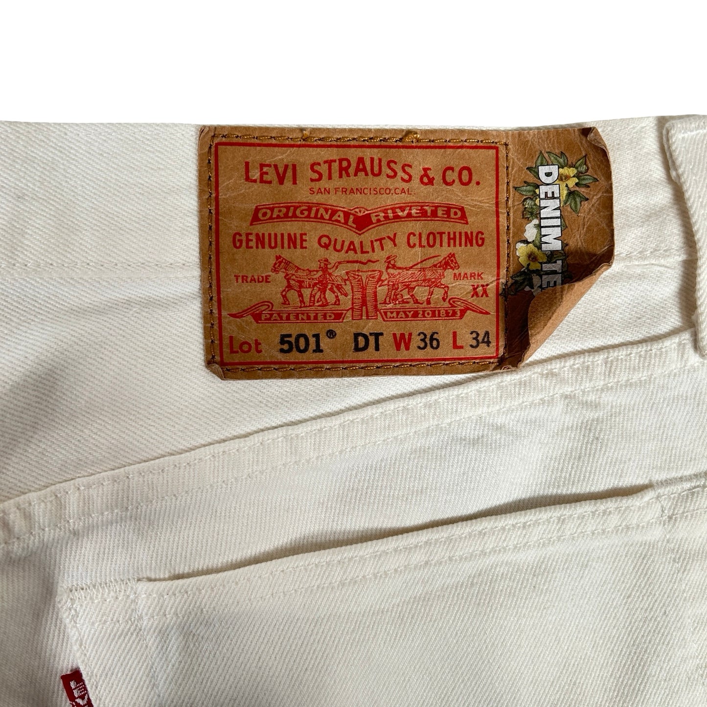 Denim Tears Cotton wreath jeans white [USED] - 36 (Used)