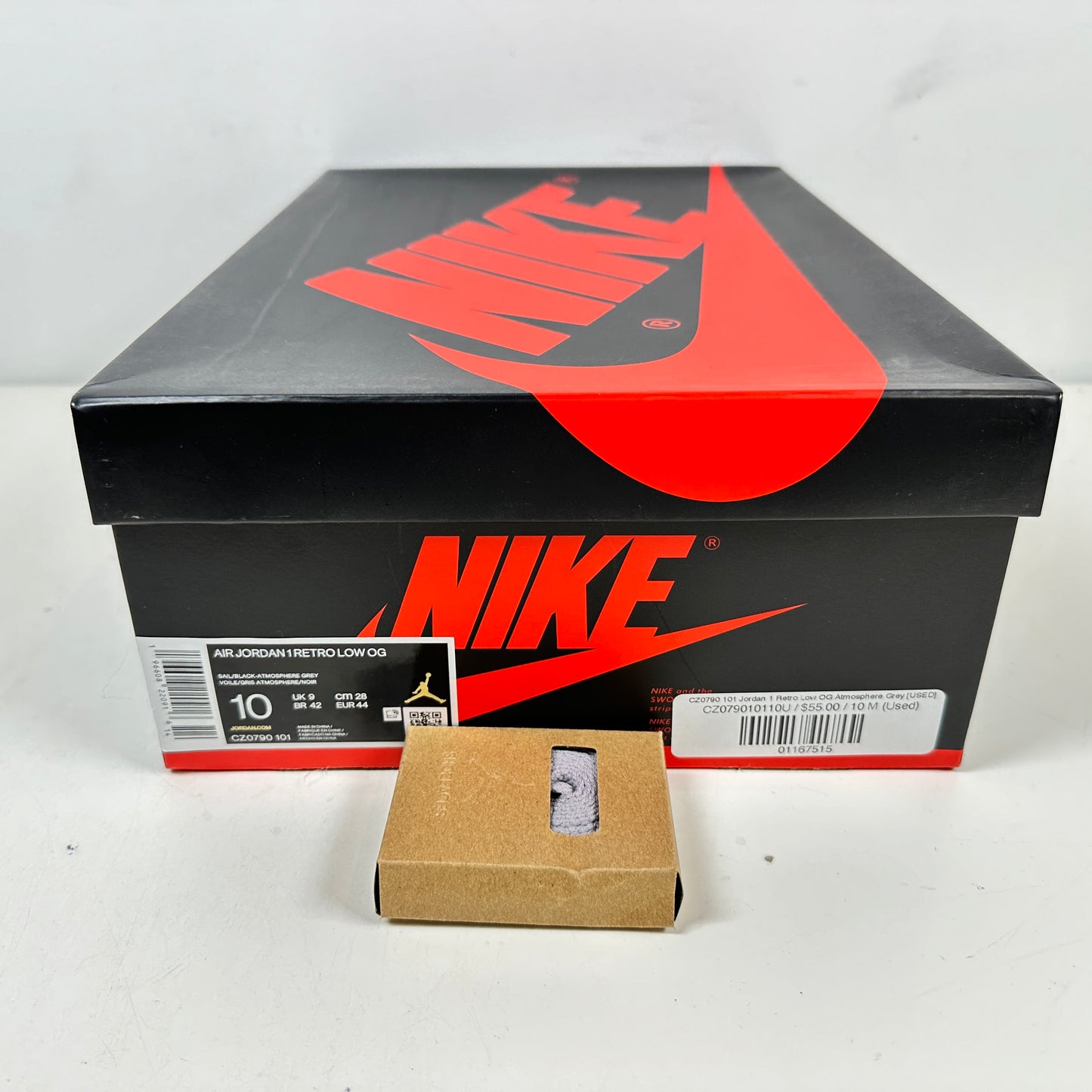 CZ0790 101 Jordan 1 Retro Low OG Atmosphere Grey [USED] - 10 M (Used)