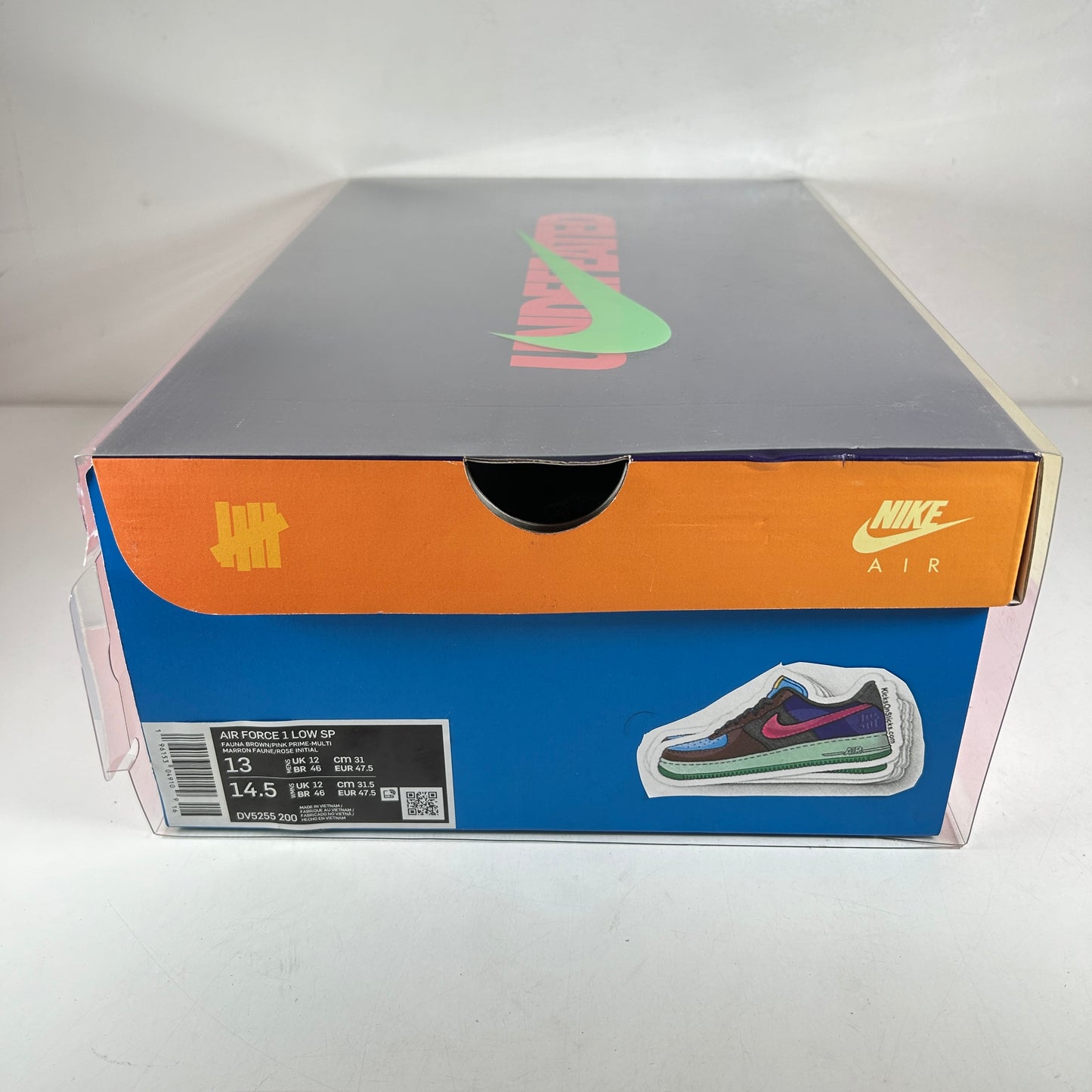 DV5255 200 Nike Air Force 1 Low SP Undefeated Multi Pink [USED] - 13 M (Used)