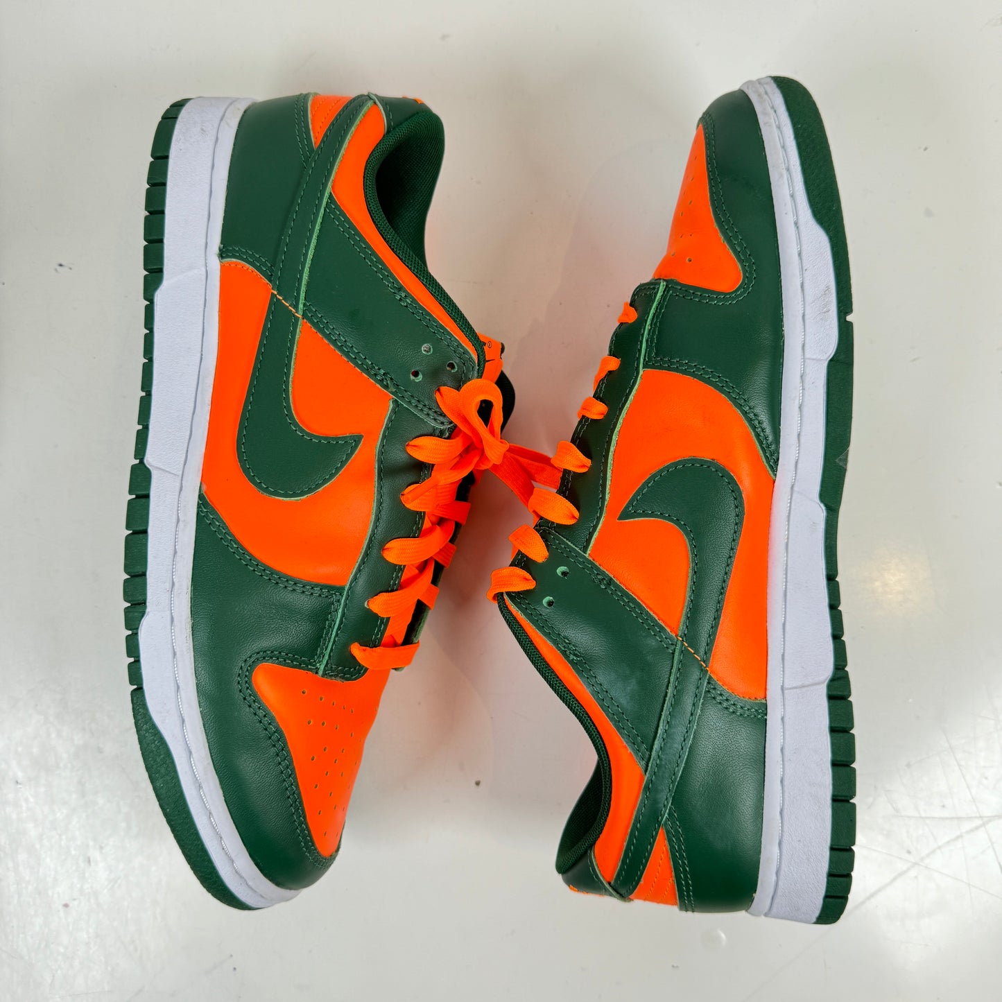 DD1391 300 Nike Dunk Low Retro Miami Hurricanes [USED] - 10 M (Used) (No Box)