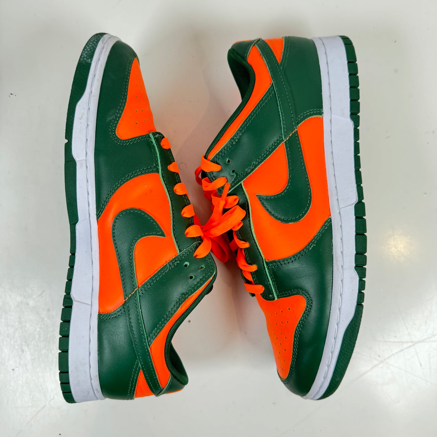 DD1391 300 Nike Dunk Low Retro Miami Hurricanes [USED] - 10 M (Used) (No Box)