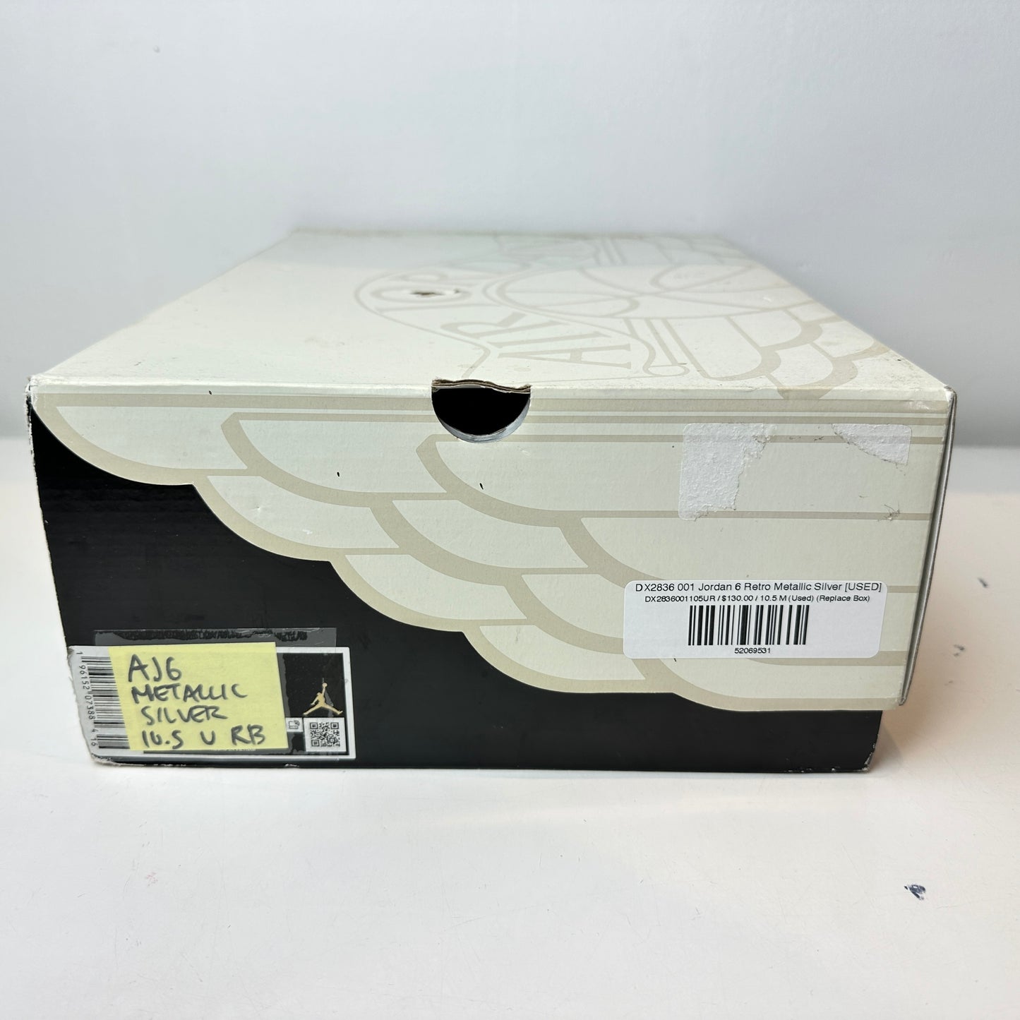 DX2836 001 Jordan 6 Retro Metallic Silver [USED] - 10.5 M (Used) (Replace Box)