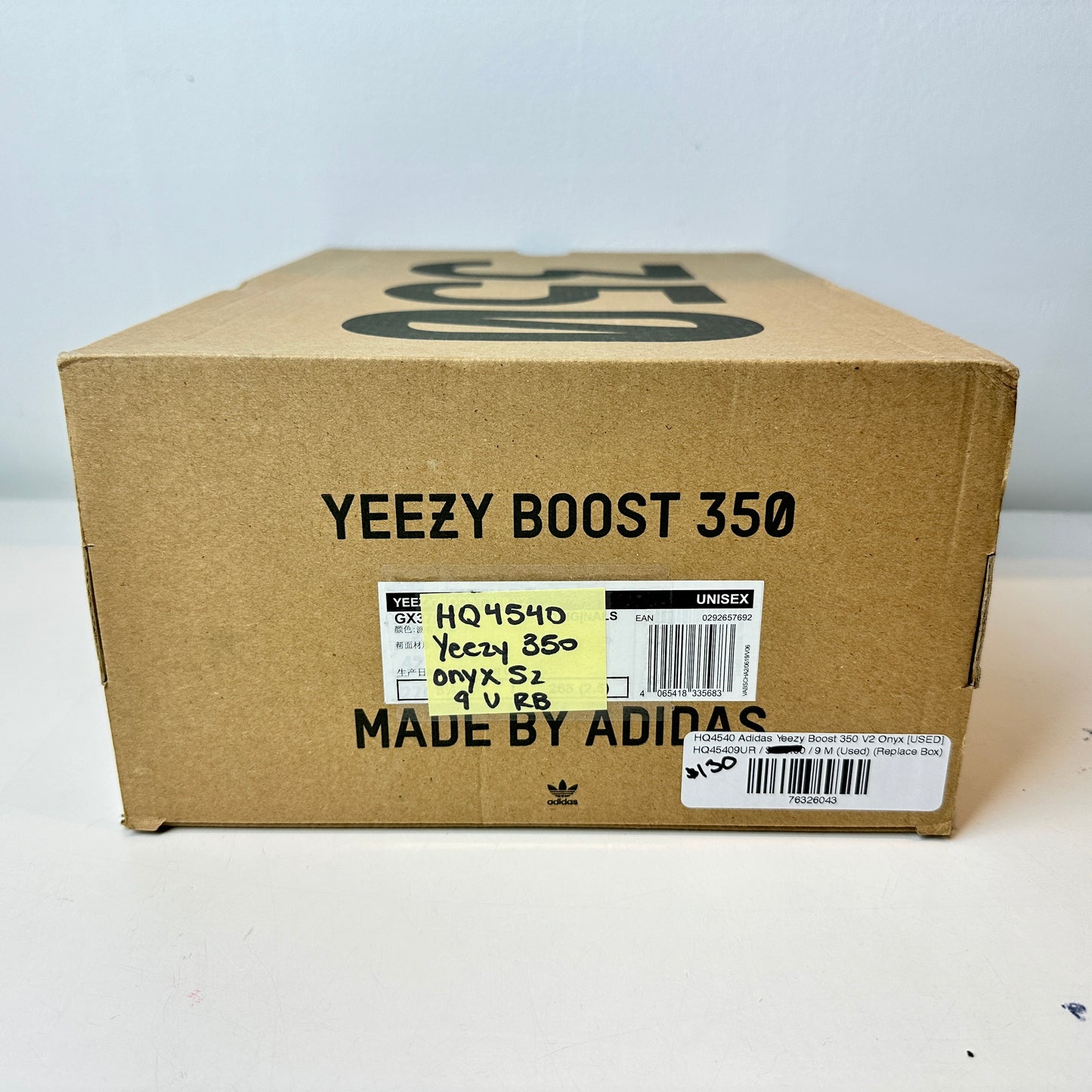 HQ4540 Adidas Yeezy Boost 350 V2 Onyx [USED] - 9 M (Used) (Replace Box)