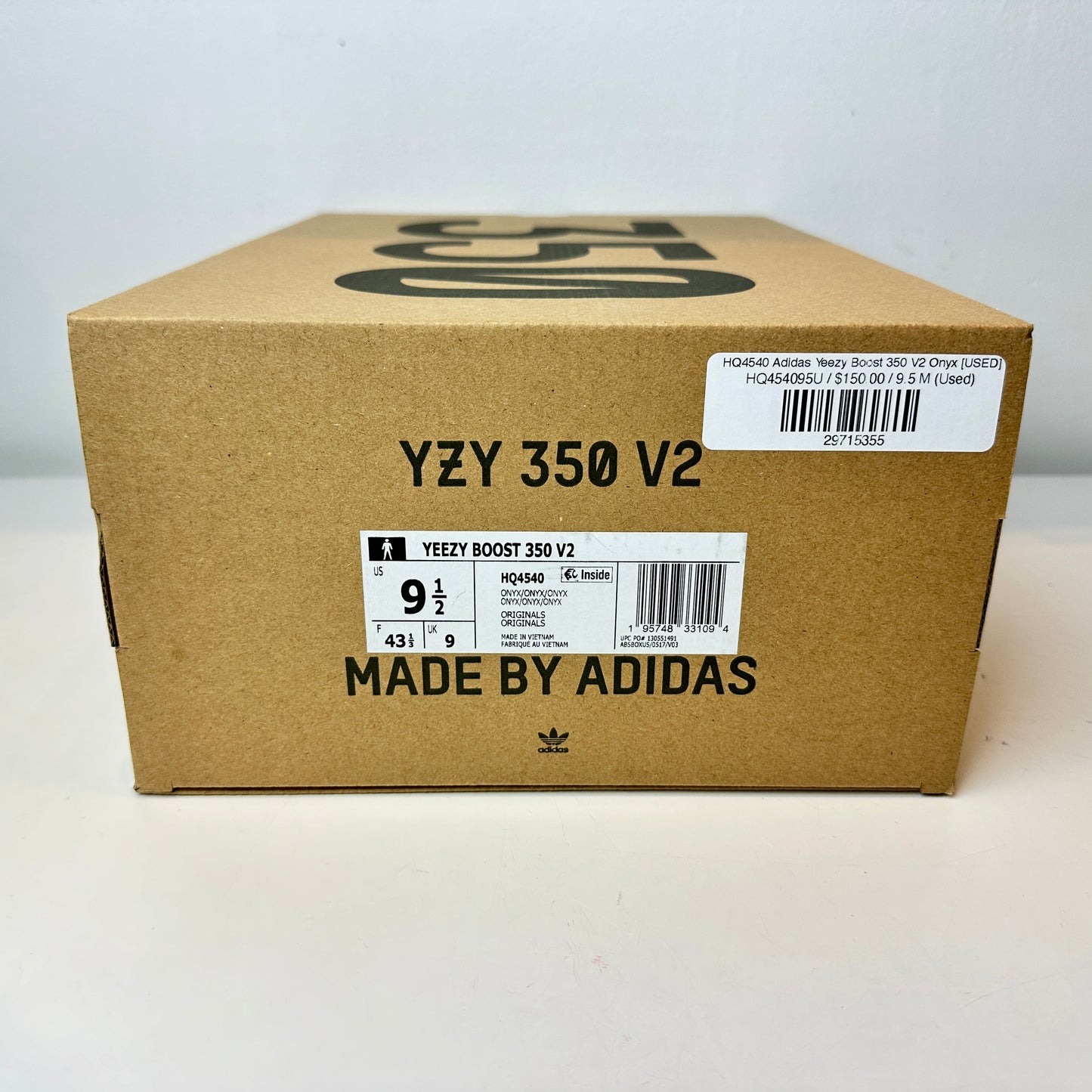 HQ4540 Adidas Yeezy Boost 350 V2 Onyx [USED] - 9.5 M (Used)