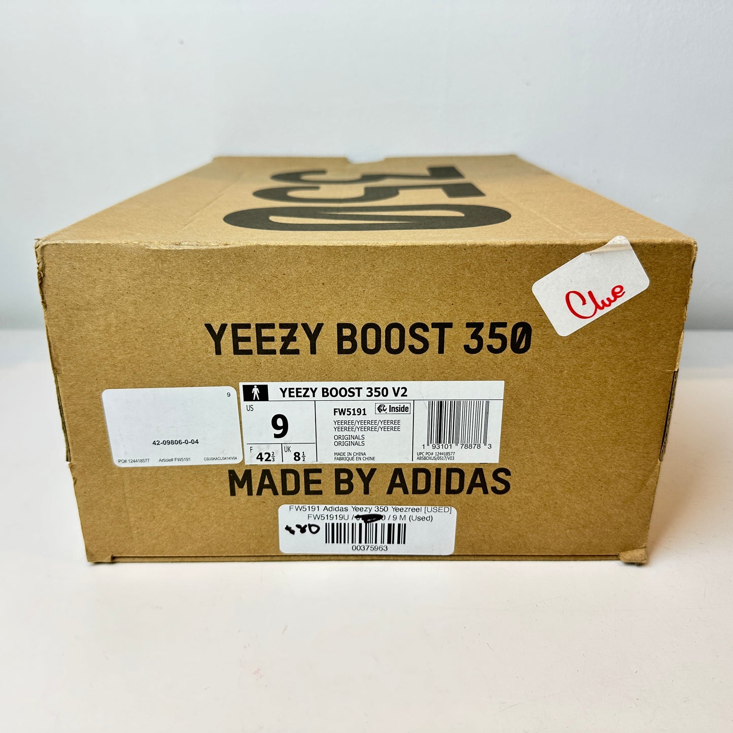 FW5191 Adidas Yeezy 350 Yeezreel [USED] - 9 M (Used)