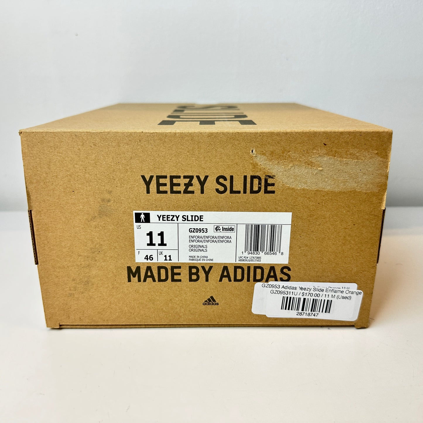 GZ0953 Adidas Yeezy Slide Enflame Orange [USED] - 11 M (Used)