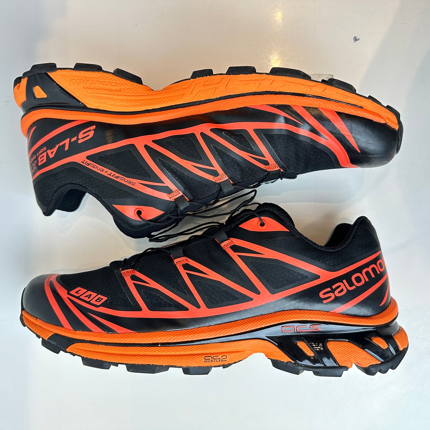 L416203 Salomon XT-6 Black Magnet Vibrant Orange [USED] - 10.5 M (Used) (No Box)