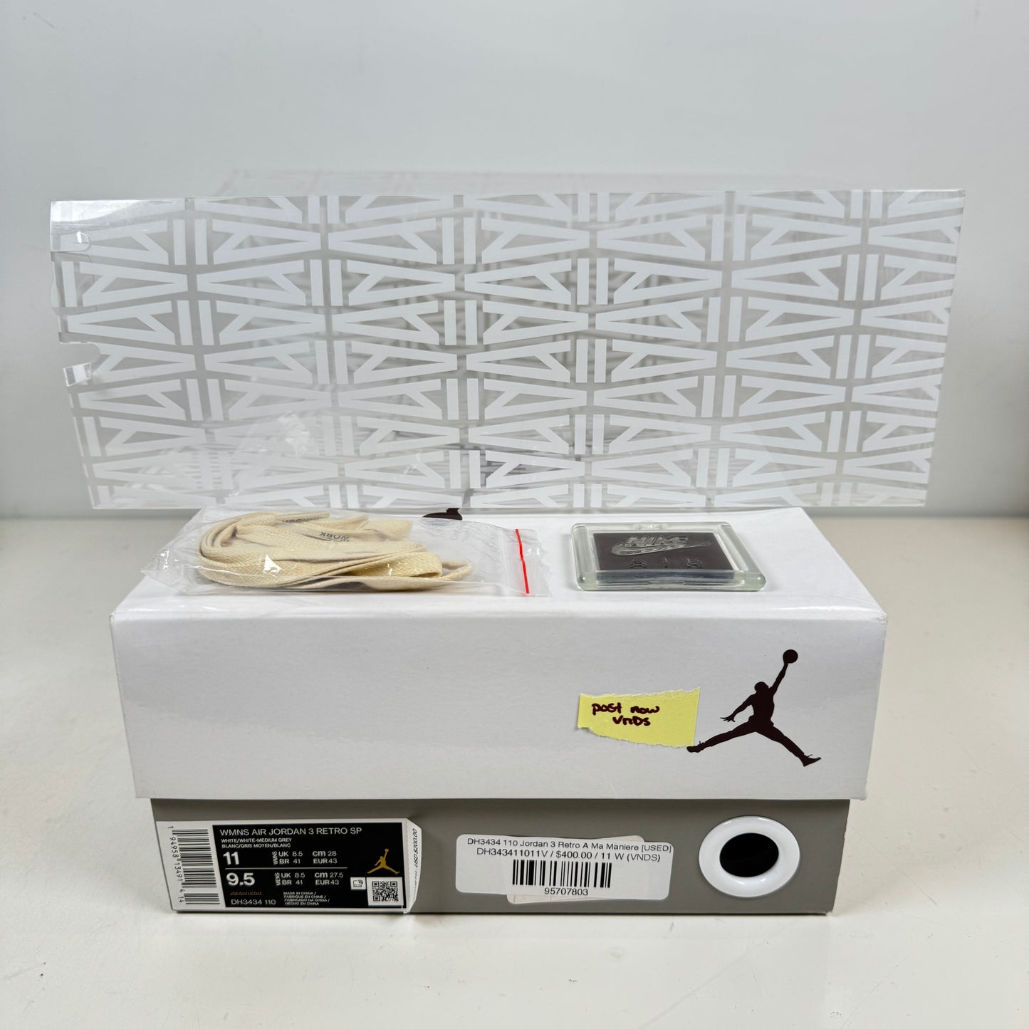 DH3434 110 Jordan 3 Retro A Ma Maniere [USED] - 11 W (VNDS)