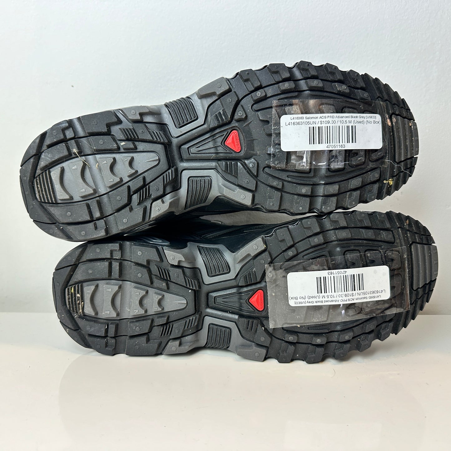 L416393 Salomon ACS PRO Advanced Black Grey [USED] - 10.5 M (Used) (No Box)