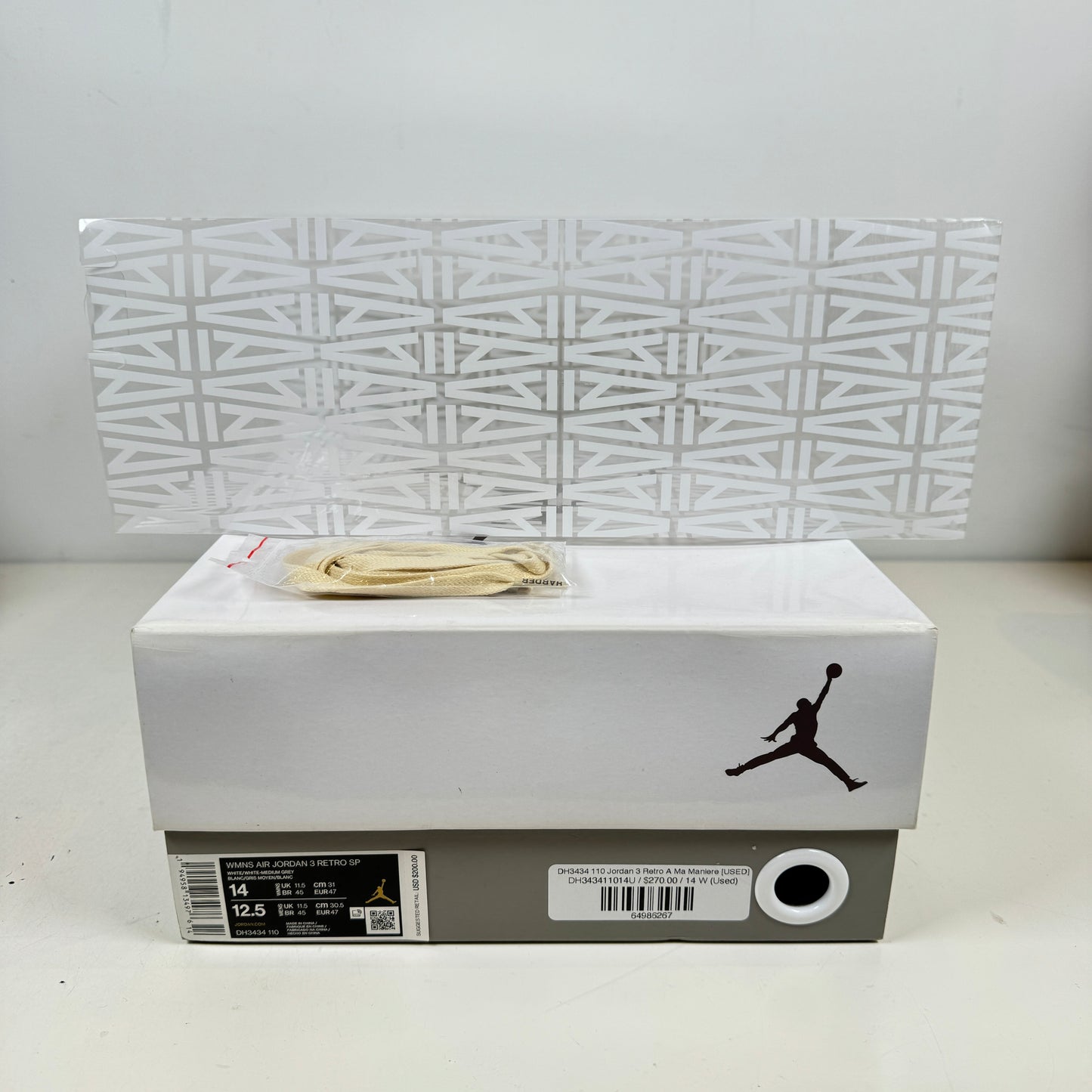 DH3434 110 Jordan 3 Retro A Ma Maniere [USED] - 14 W (Used)