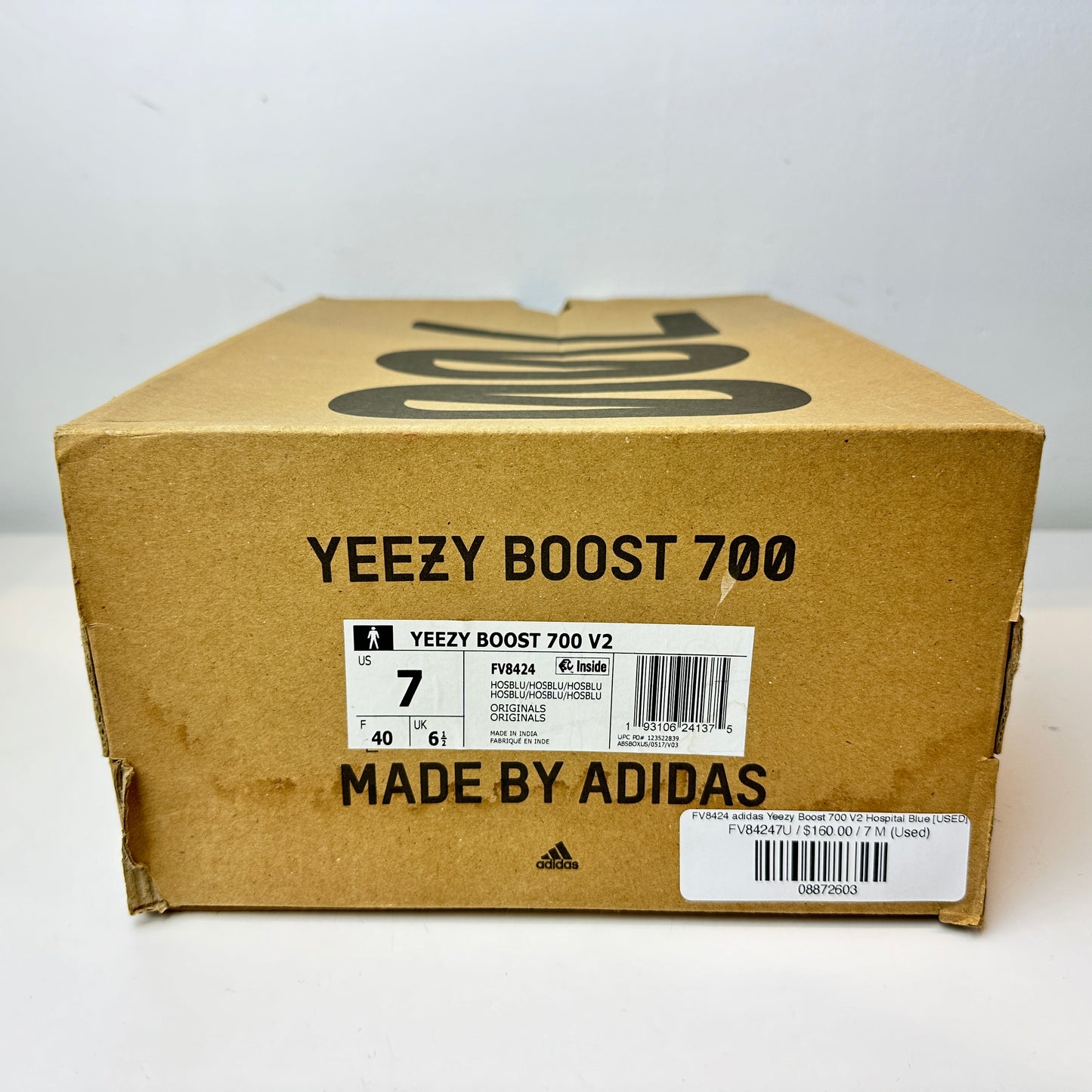 FV8424 adidas Yeezy Boost 700 V2 Hospital Blue [USED] - 7 M (Used)