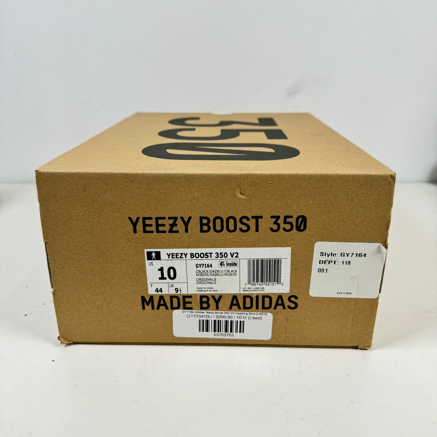 GY7164 Adidas Yeezy Boost 350 V2 Dazzling Blue [USED] - 10 M (Used)