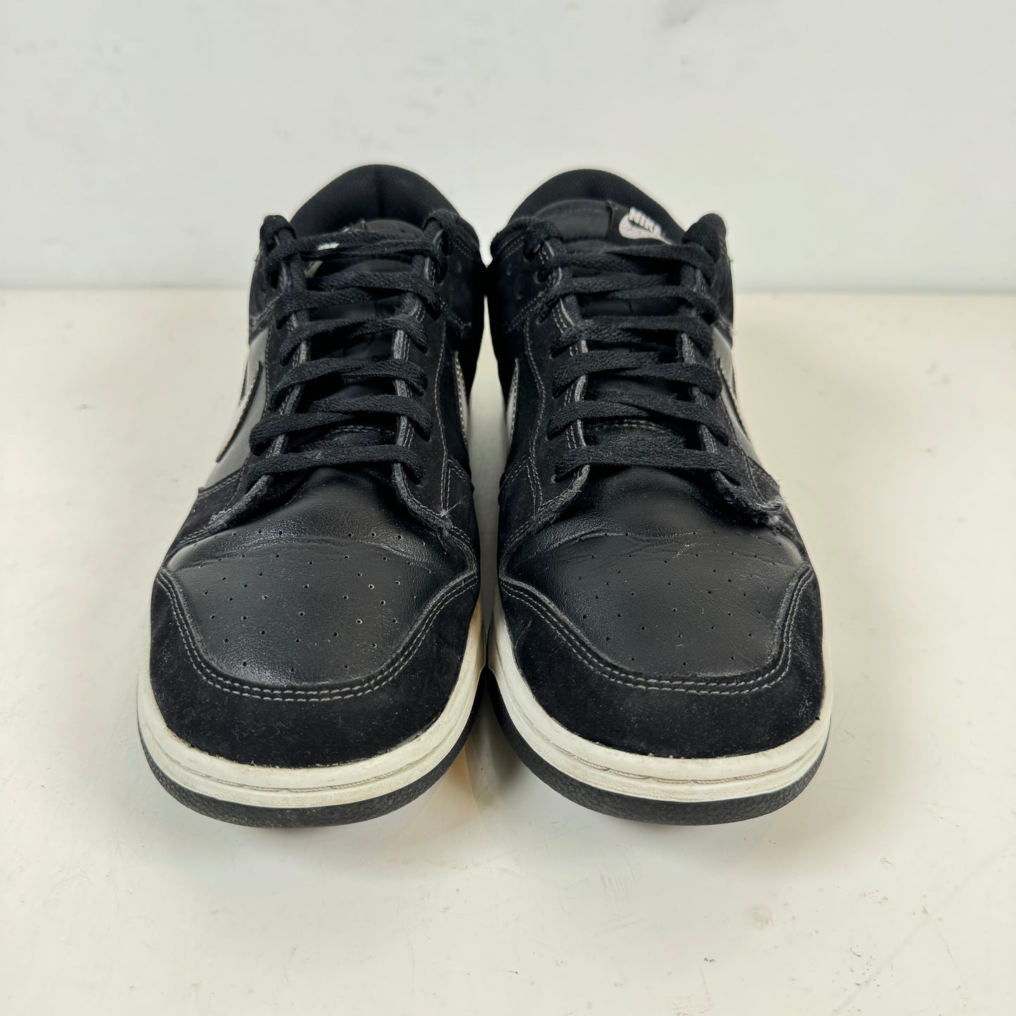 FD6923 001 Nike Dunk Low Airbrush Swoosh Black [Used] - 13 M (Used) (No Box)