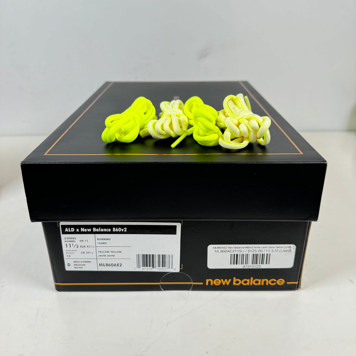 ML860AE2 New Balance 860v2 Aime Leon Dore Yellow [USED] - 11.5 M (Used)