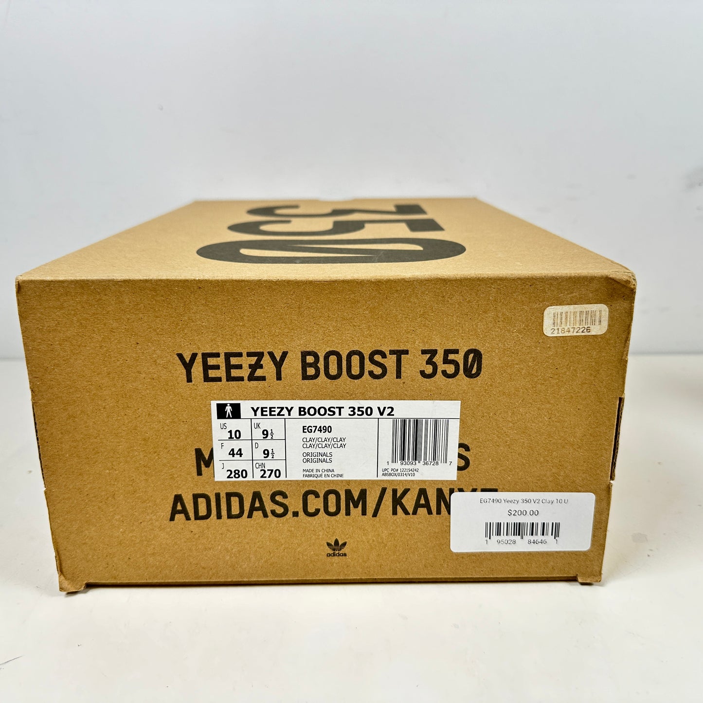 EG7490 adidas Yeezy Boost 350 V2 Clay [USED] - 10 M (Used)