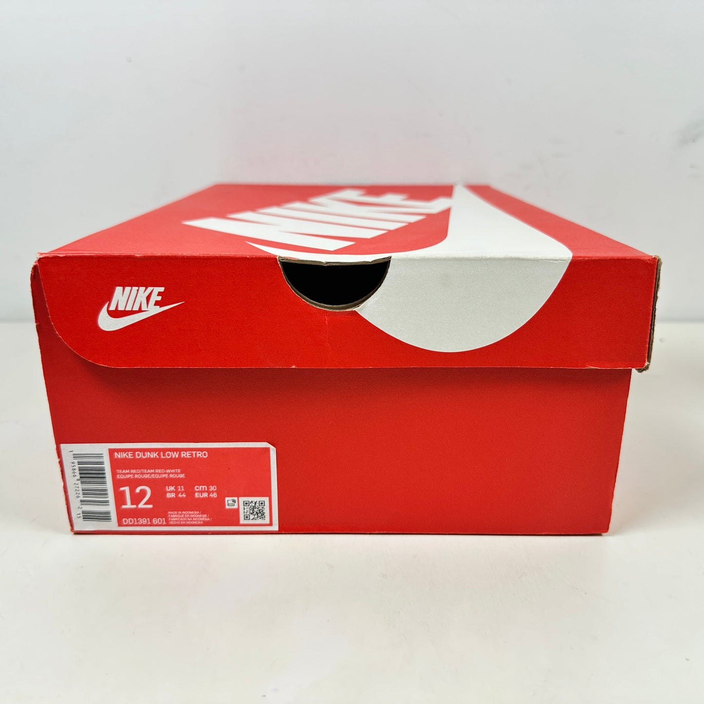 DD1391 601 Nike Dunk Low Team Red (2022) [USED] 12 M (Used)