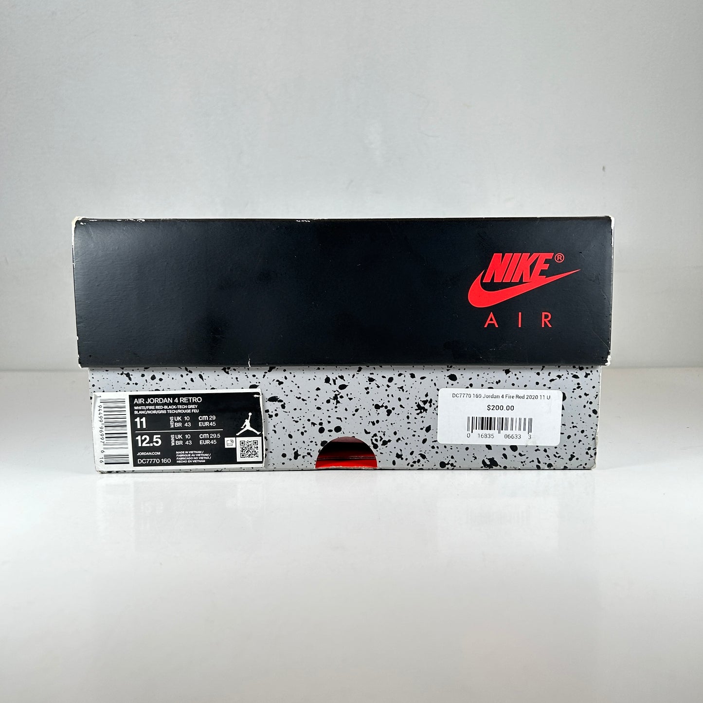 DC7770 160 Jordan 4 Retro Fire Red (2020) [USED] - 11 M (Used)