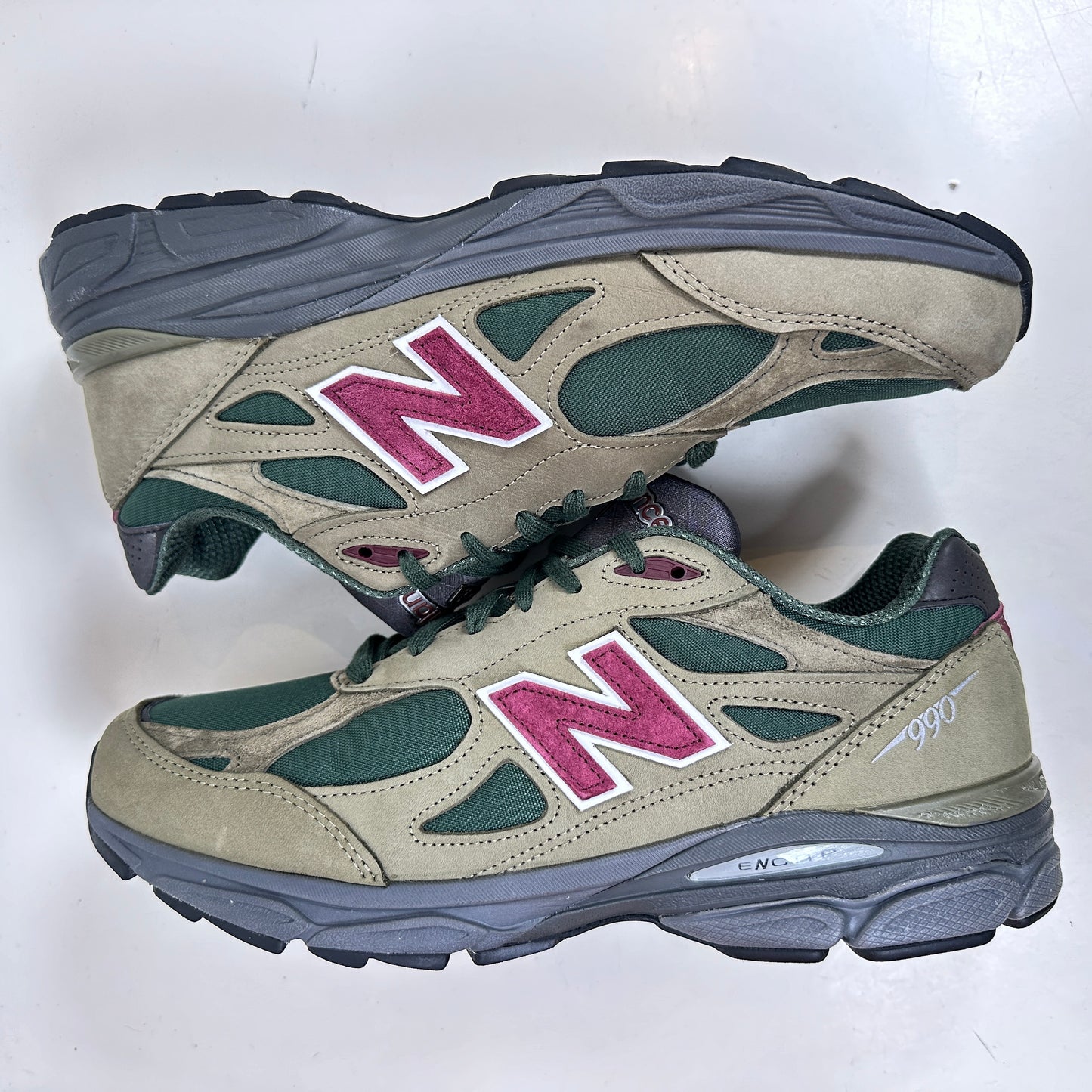 M990GP3 New Balance 990v3 MiUSA Teddy Santis Green Purple [USED] - 11 M (VNDS)