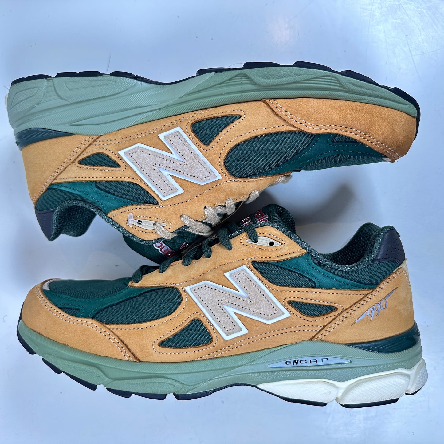 M990WG3 New Balance 990v3 MiUSA Tan Green [USED] - 11 M (VNDS)