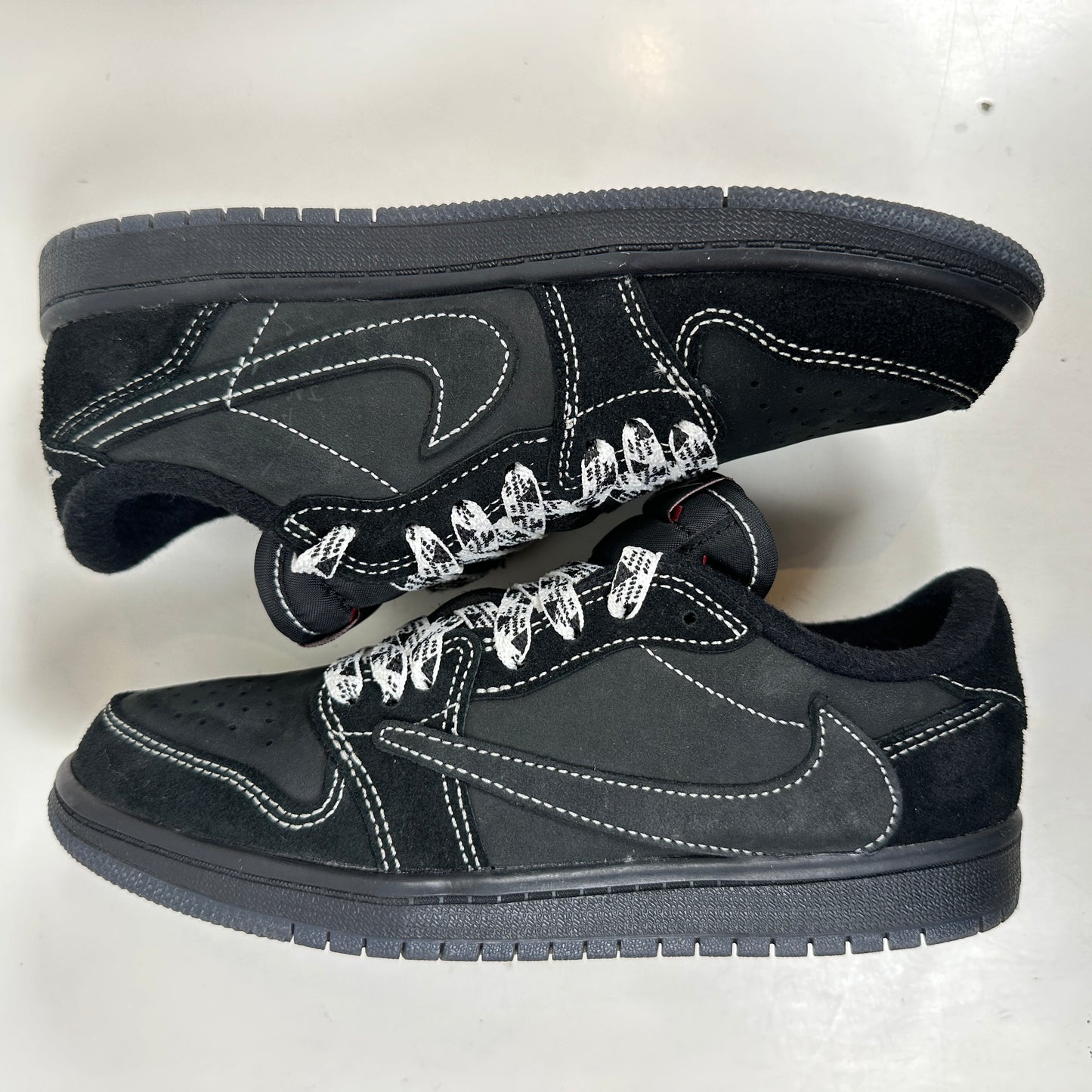 DO5442 001 Jordan 1 Retro Low OG SP Travis Scott Black Phantom (PS) [USED] - 3 Y (Used)