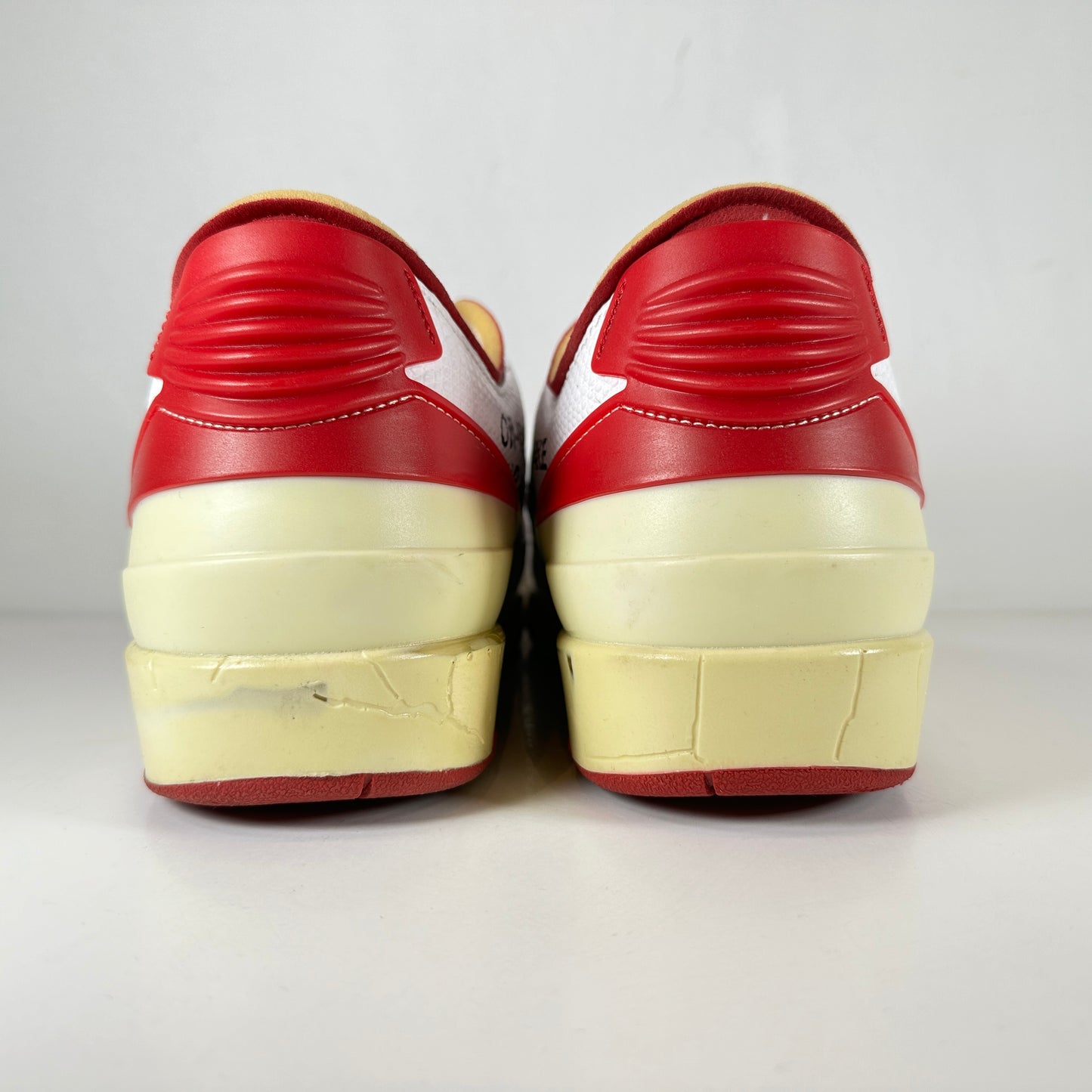 DJ4375 106 Jordan 2 Retro Low SP Off-White White Red [USED] - 13 M (Used) (No Box)