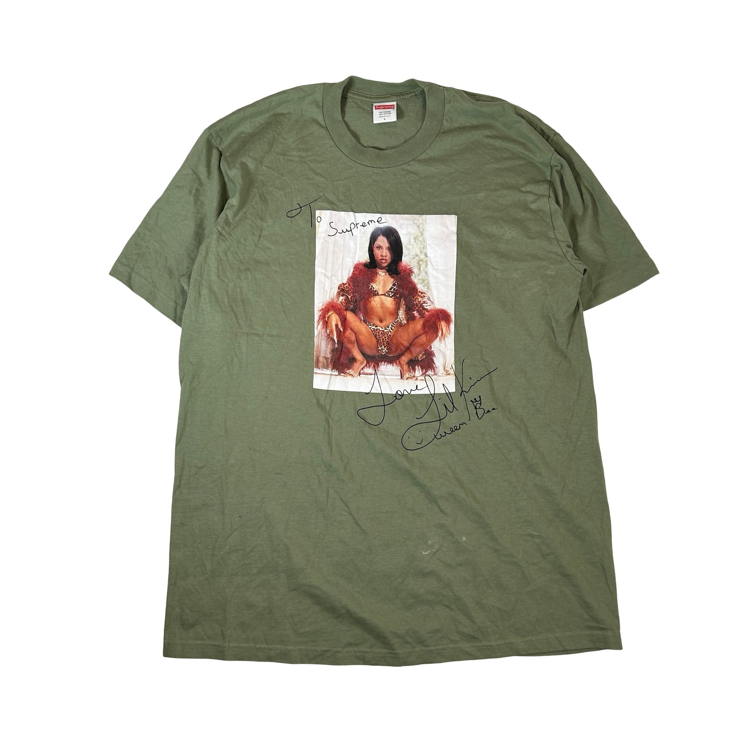 Supreme Lil Kim Tee Light Olive [USED] - L (Used)