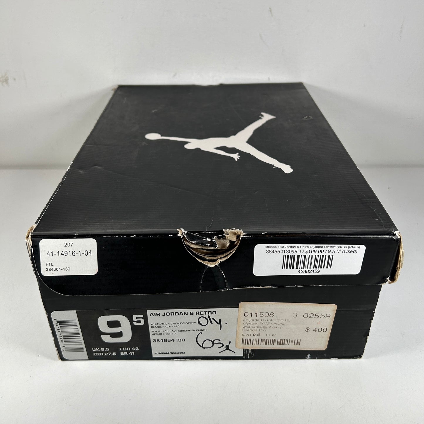 384664 130 Jordan 6 Retro Olympic London (2012) [USED] - 9.5 M (Used)