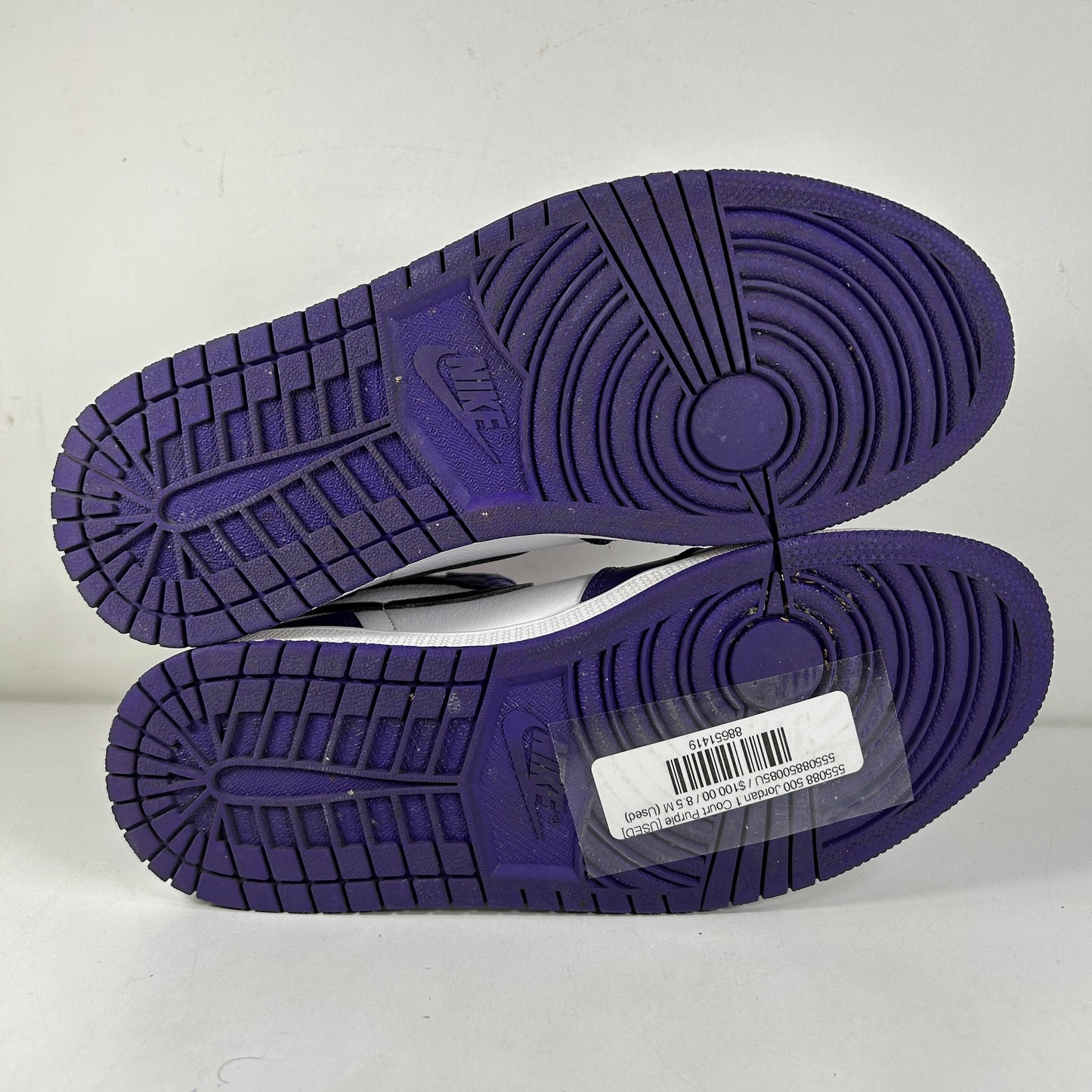 555088 500 Jordan 1 Court Purple [USED] - 8.5 M (Used)