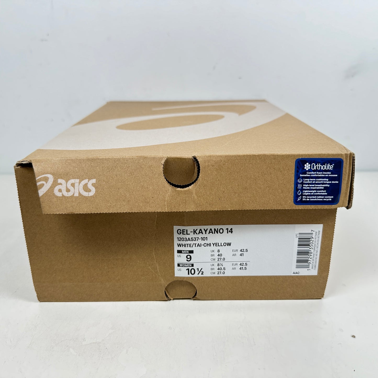 1203A537 101 ASICS GEL-Kayano 14 Tai Chi Yellow [USED] - 9 M (Used)