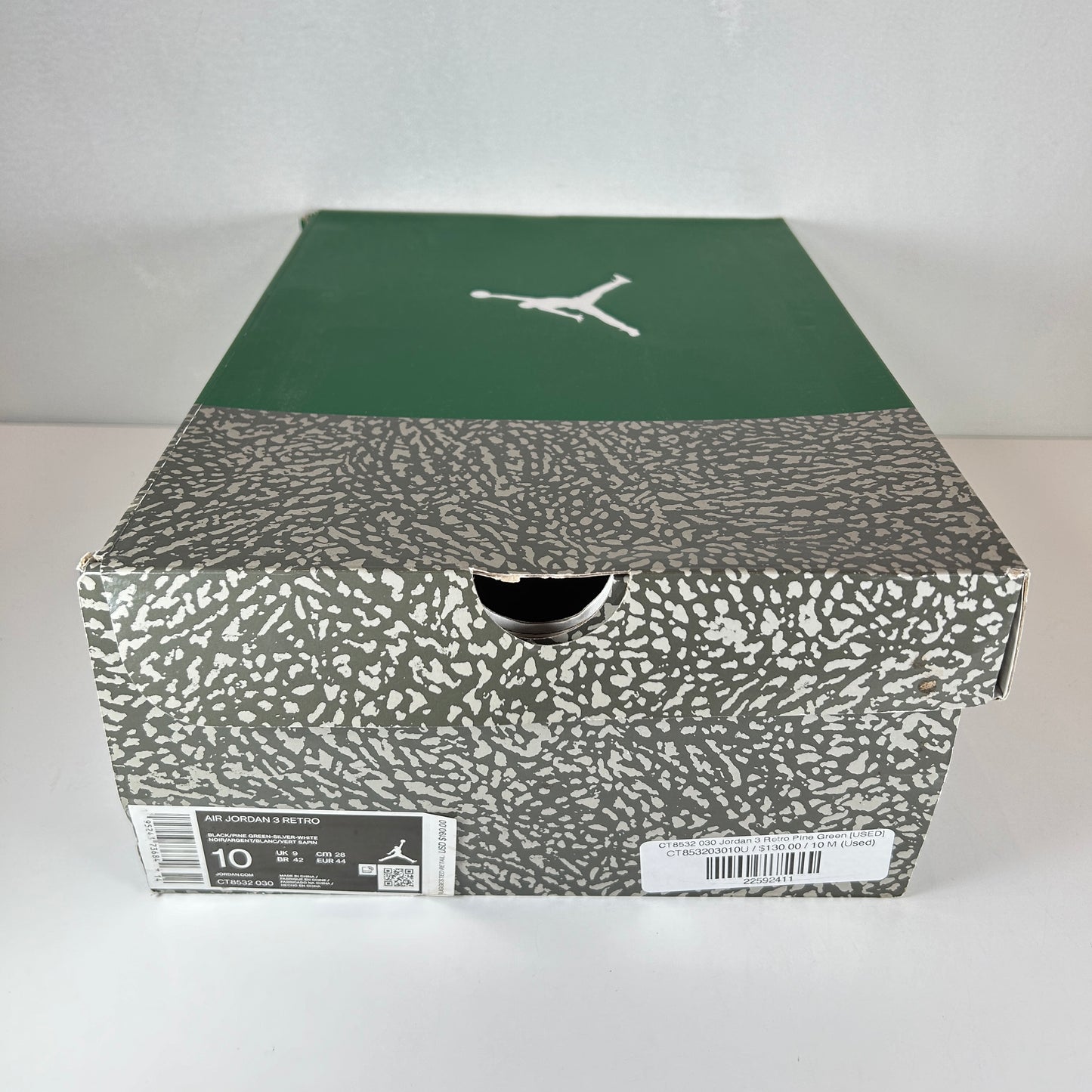 CT8532 030 Jordan 3 Retro Pine Green [USED] - 10 M (Used)